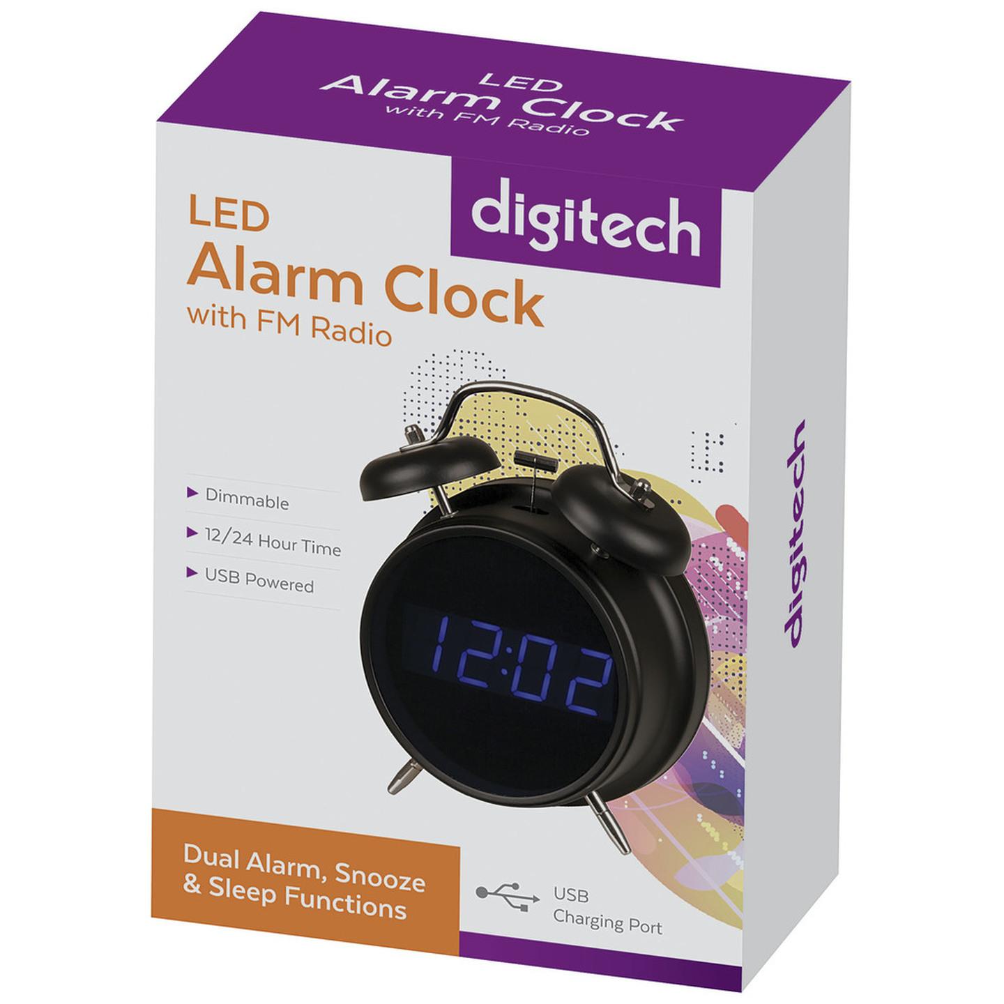 LED Alarm Clock with FM Radio