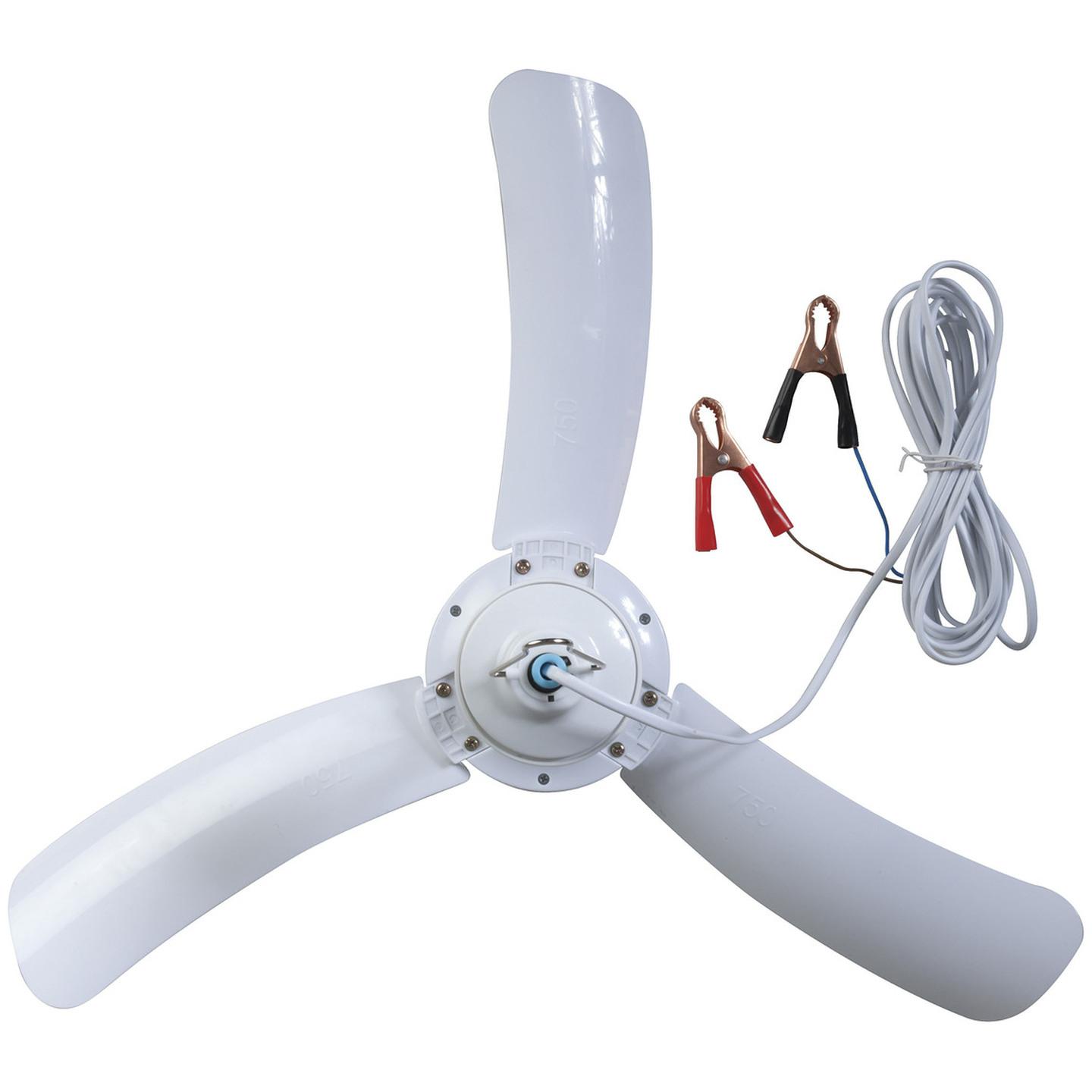 Rovin 12V Portable Ceiling Fan with Clips