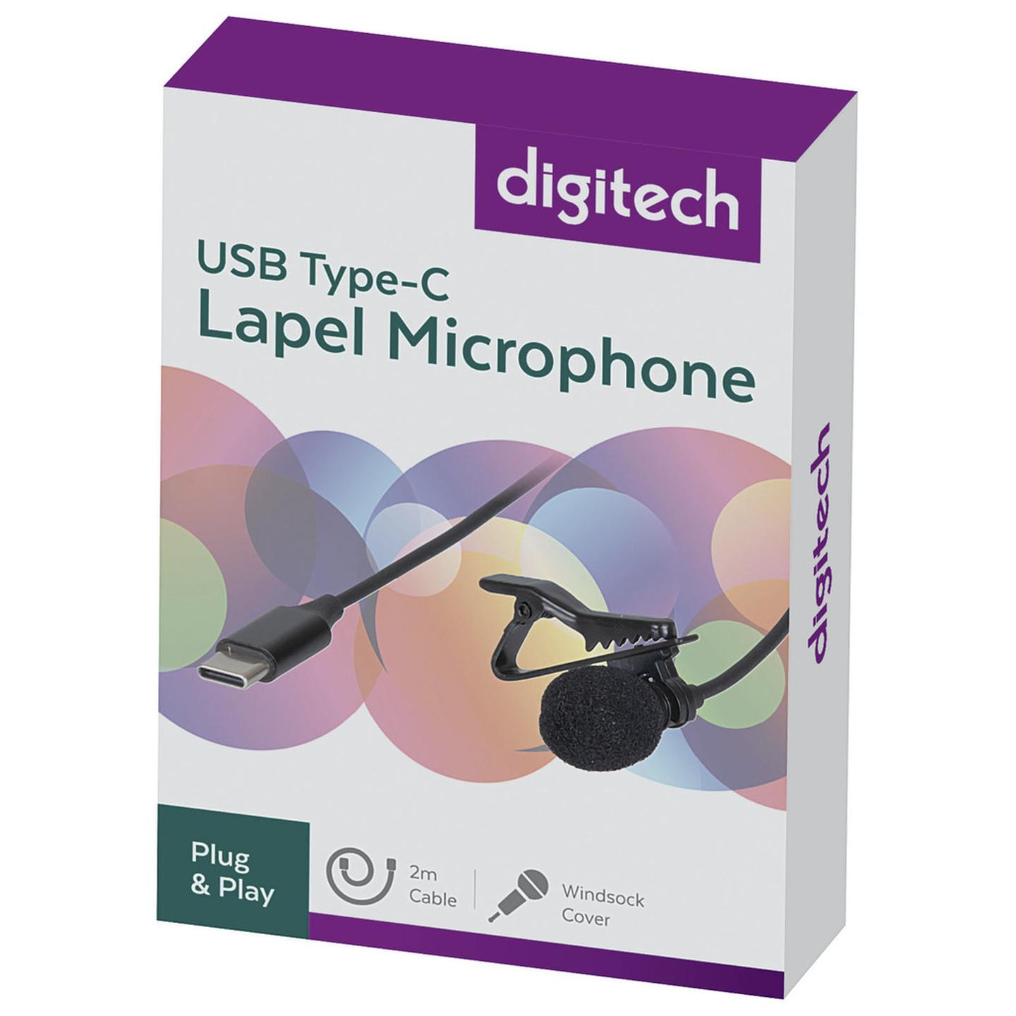 USB Type-C Lapel Microphone