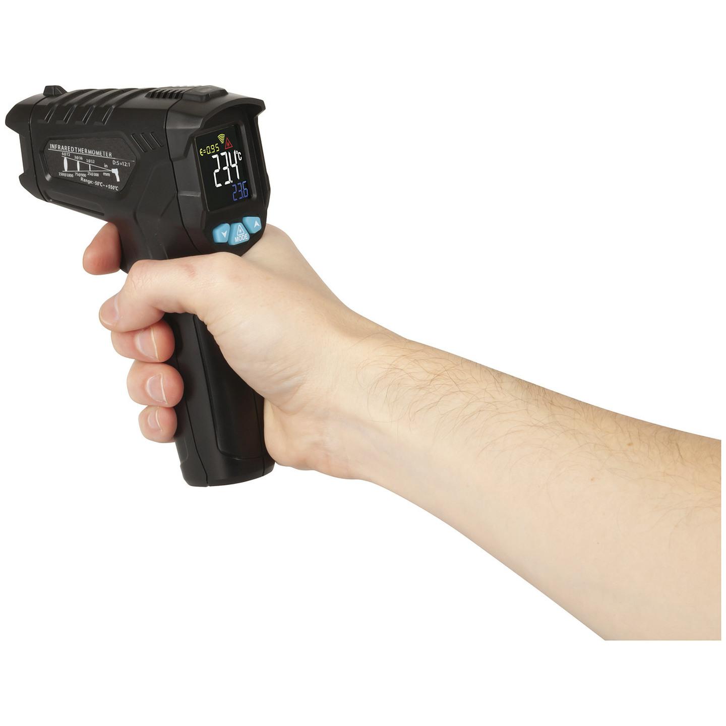 Non-Contact Thermometer with 12 Dot Lasers for Target Area