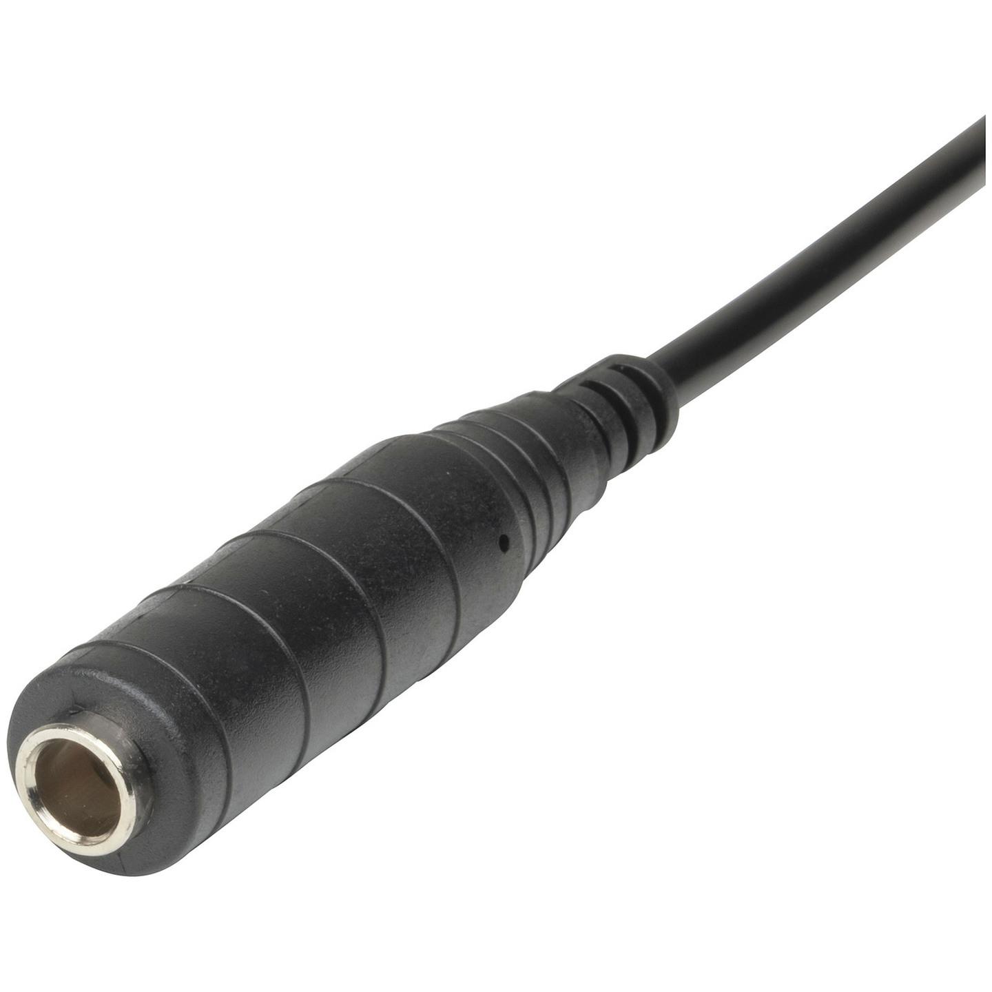 6.5mm Stereo Plug to 6.5mm Stereo Socket Curly Cable - 6m