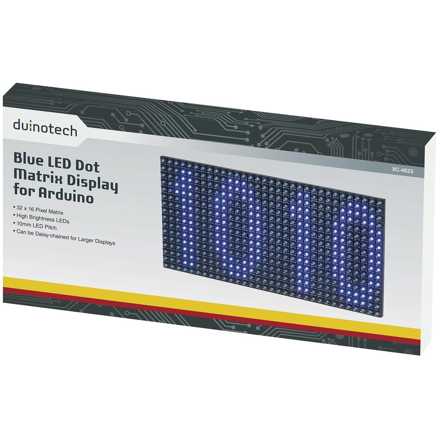 Blue LED Dot Matrix Display for Arduino