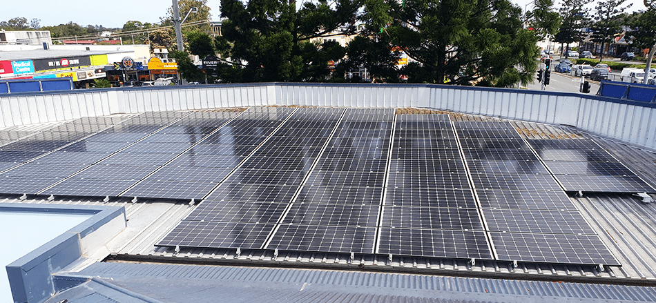 Some panels from the Jaycar Strathpine solar installation