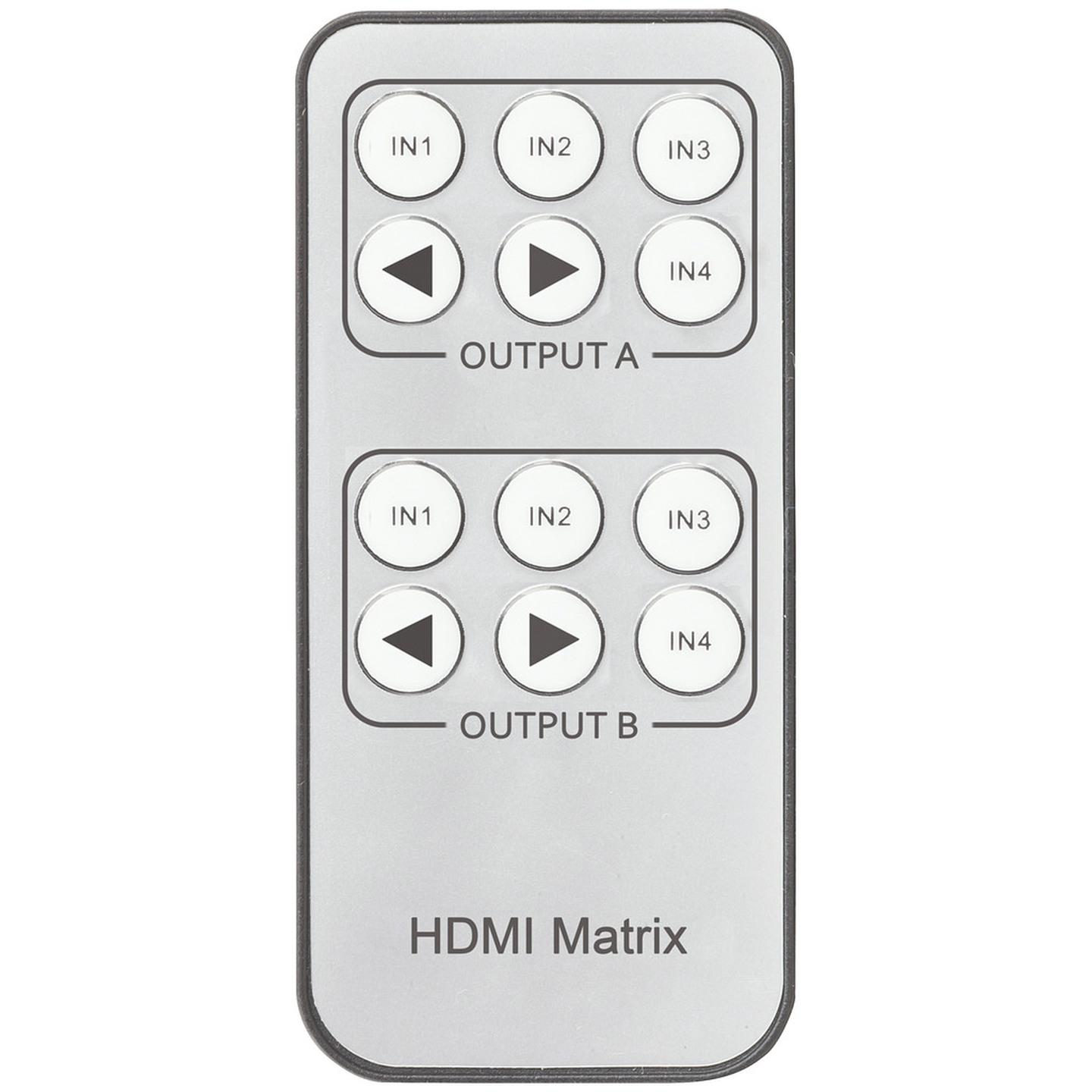 HDMI 4 X 2 Matrix Switcher Splitter with UHD 4K Support