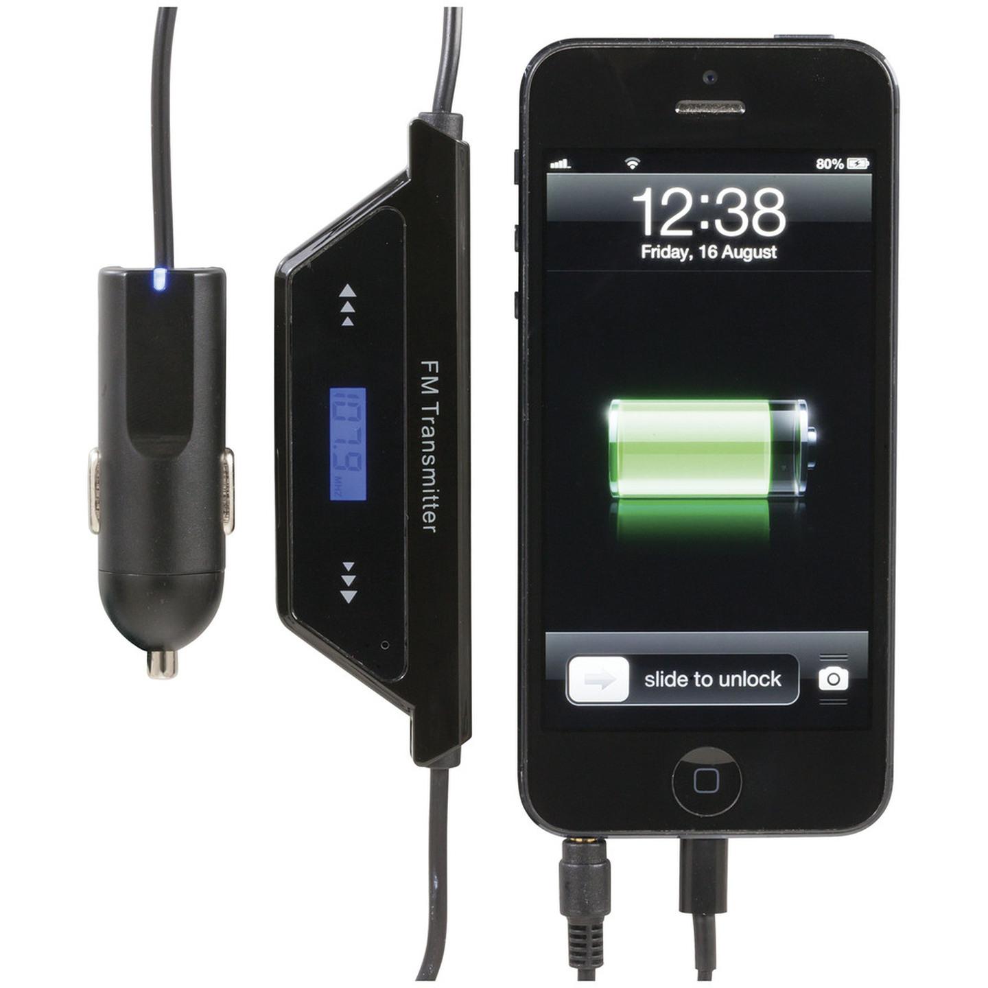In-Car FM Transmitter and Charger to suit iPhone 5