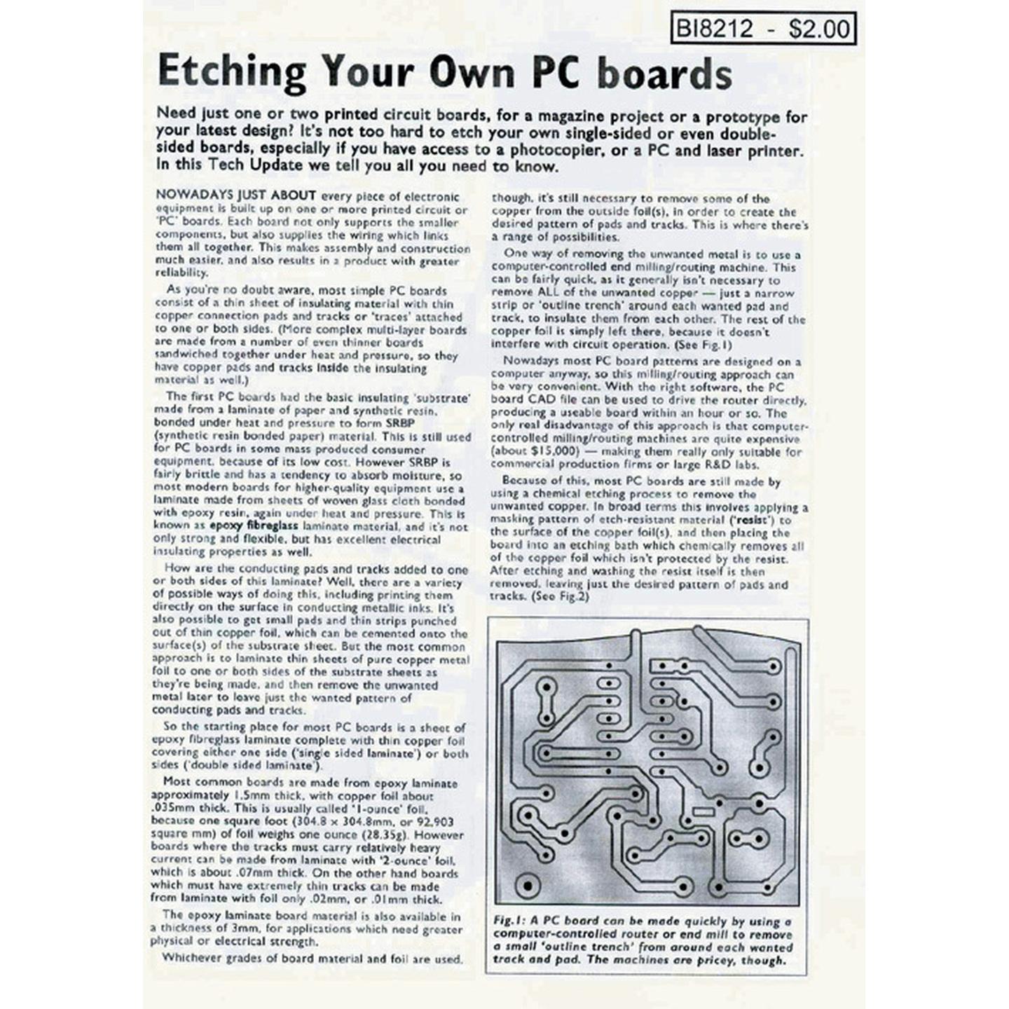 Etch Your Own PC Boards Booklet