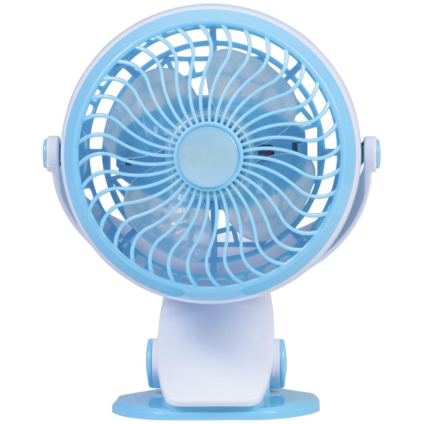 Mini Rechargeable Fan with Clamp Mount