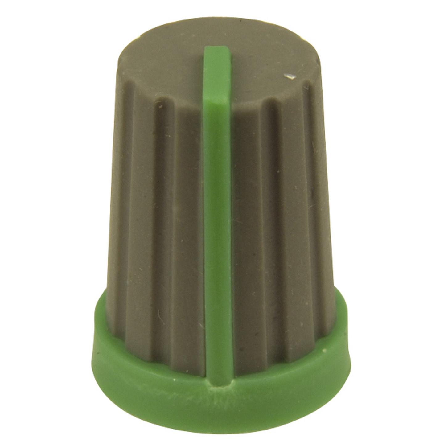 Knob Plastic Push On 18T Spline - Grey/Gr