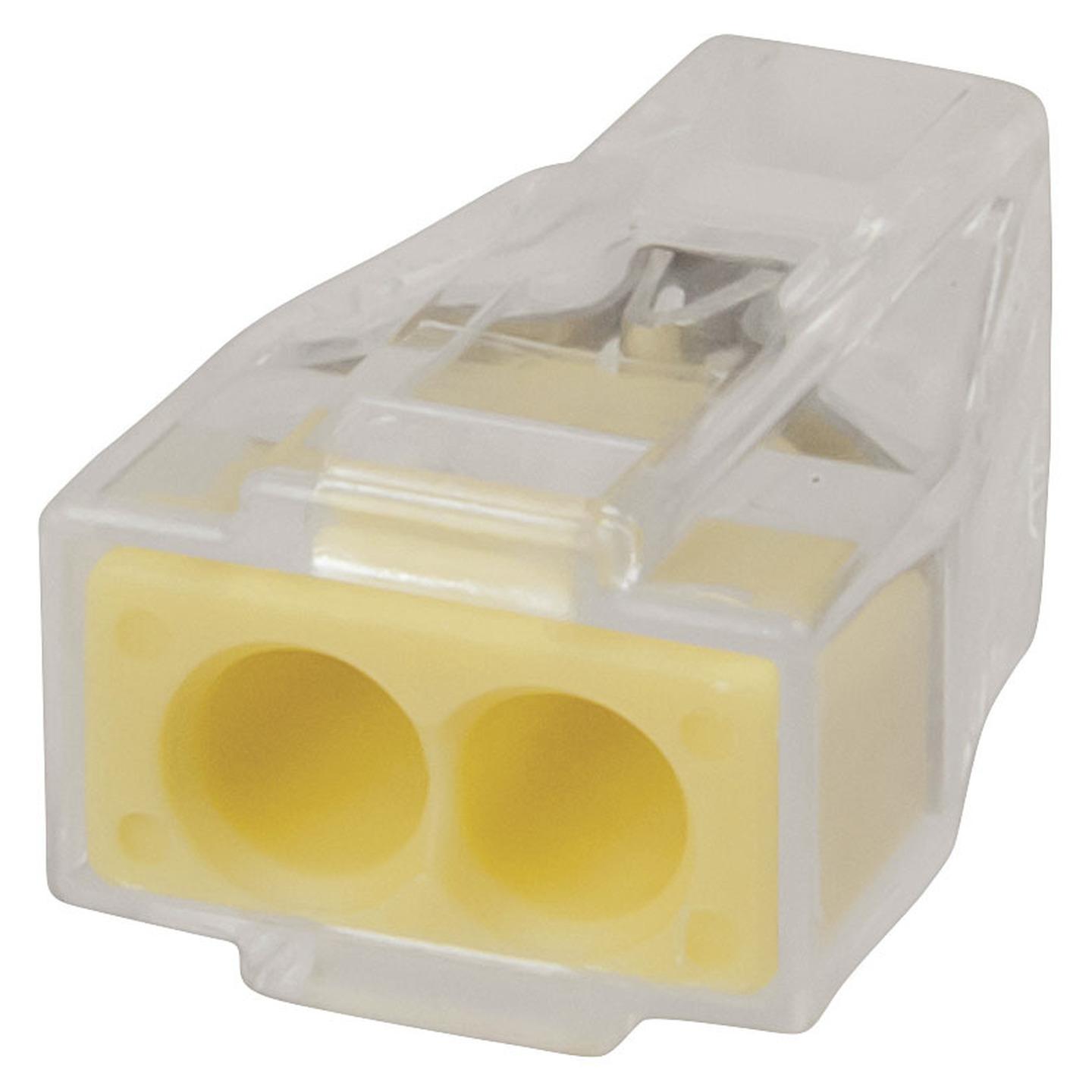 2 Way Yellow Wago Push Wire Connector