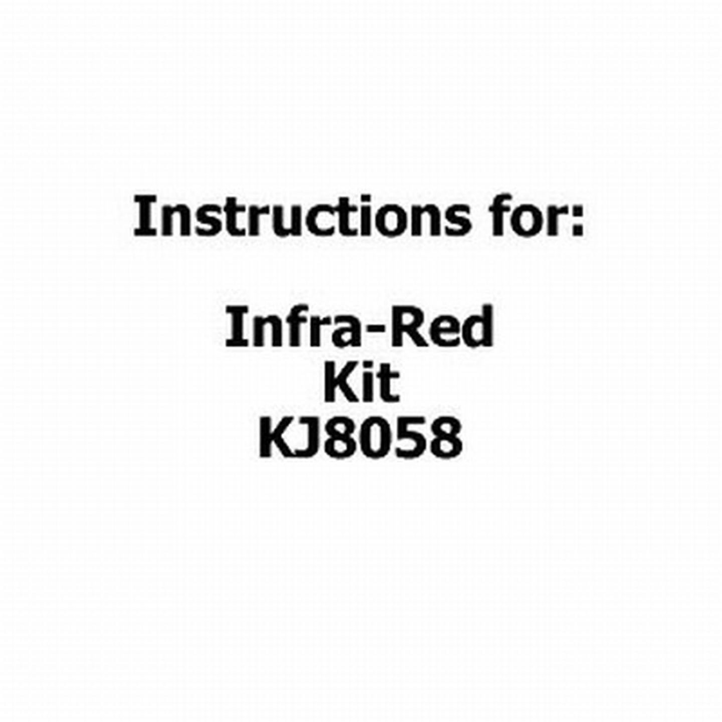 Instructions For Infrared Kit KJ8058