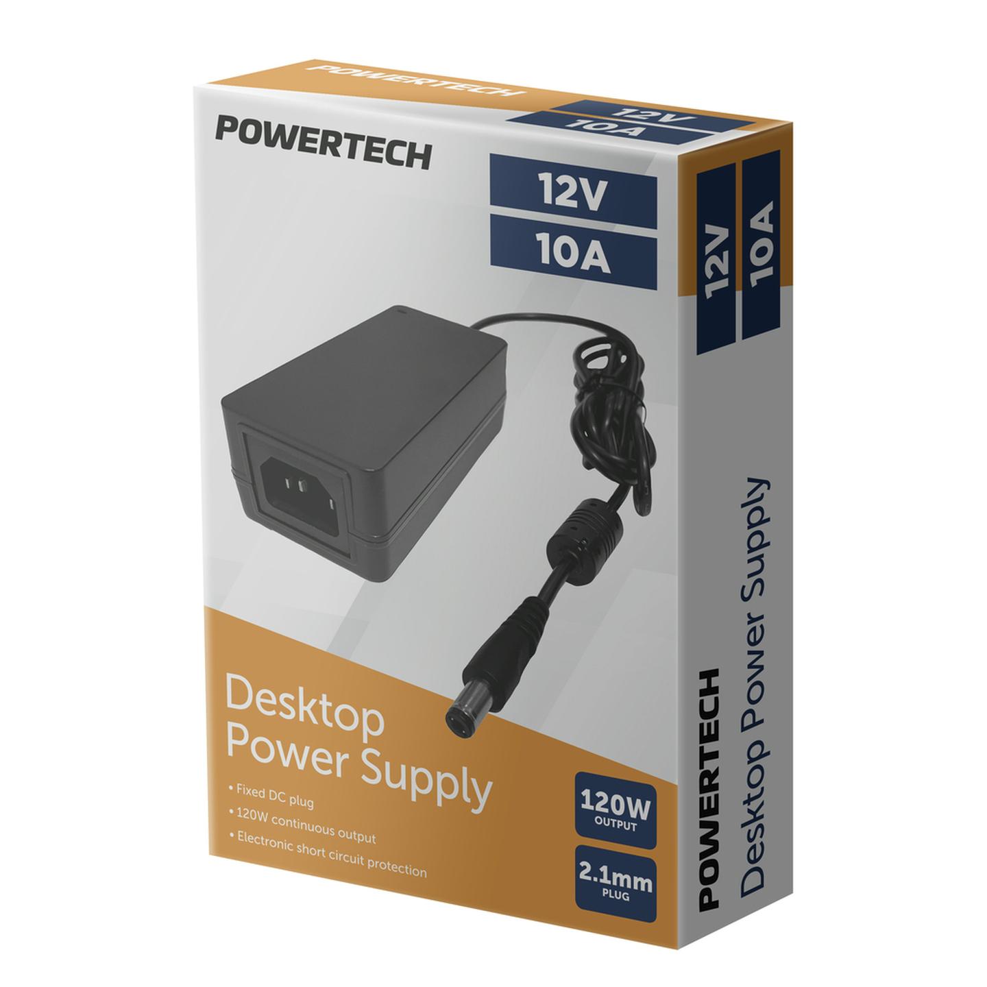 12V DC 10A Desktop Power Supply 2.1mm DC Plug