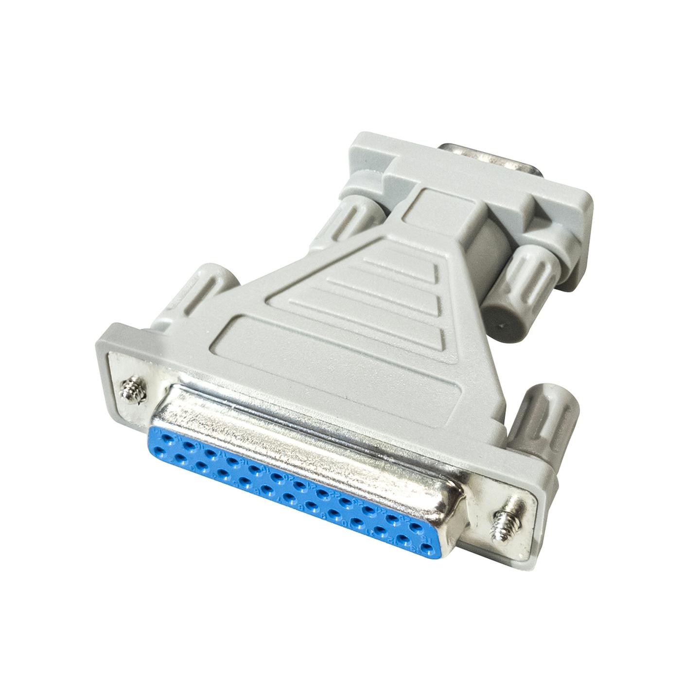 D9 Plug to D25 Socket Computer Adaptor