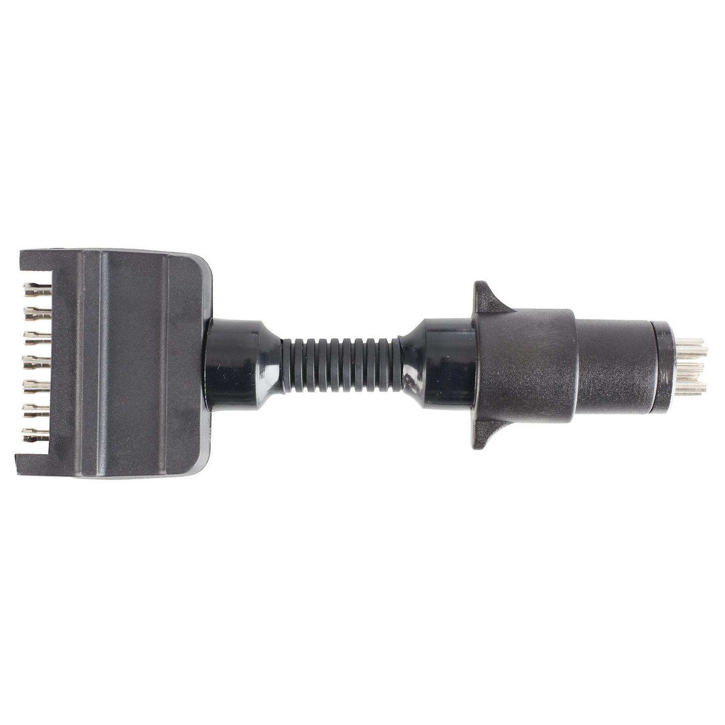 Trailer Adaptor - 7 Pin Flat Plug to 7 Pin Small Round Socket