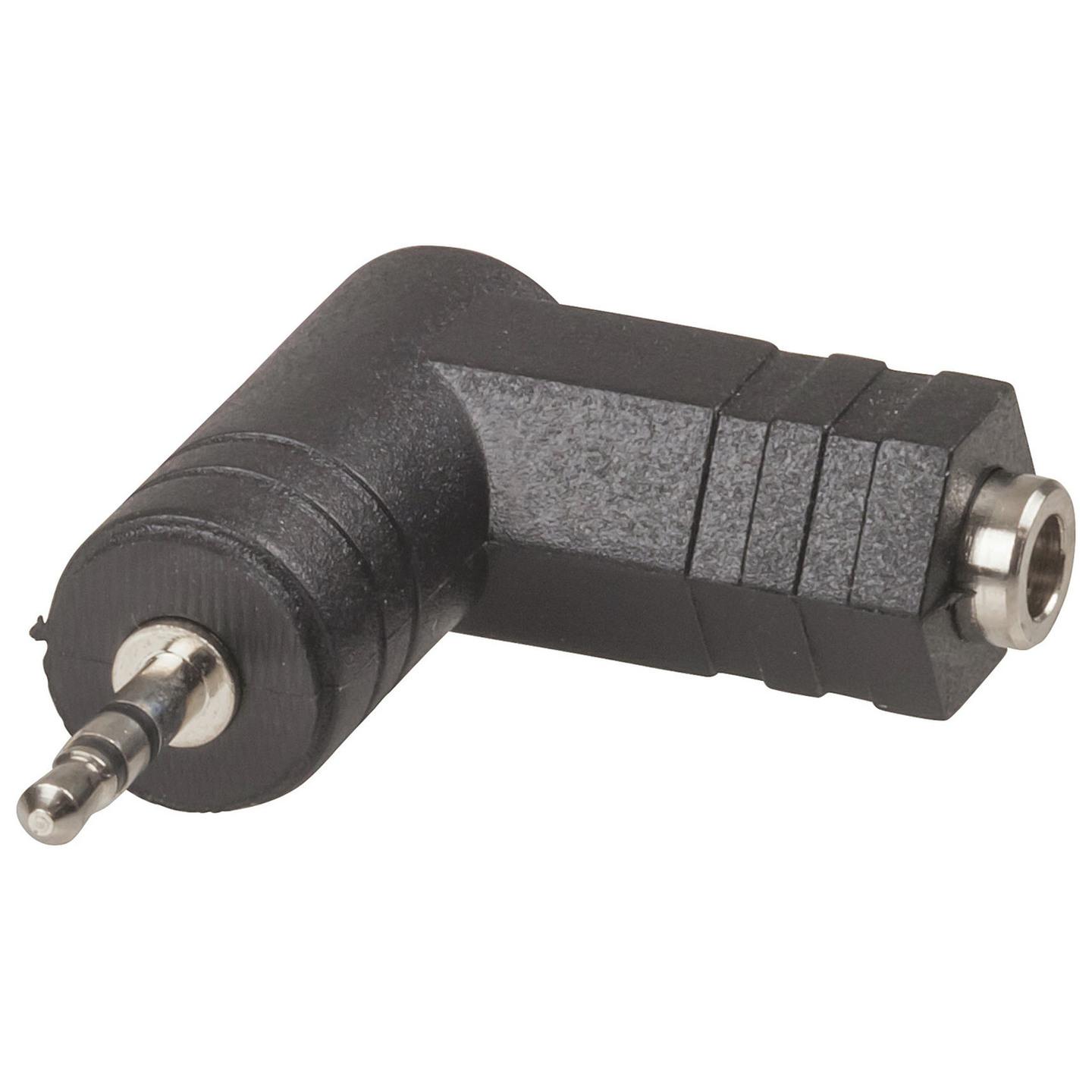 Adaptor 3.5mm Socket - 2.5mm Stereo Plug Right Angle