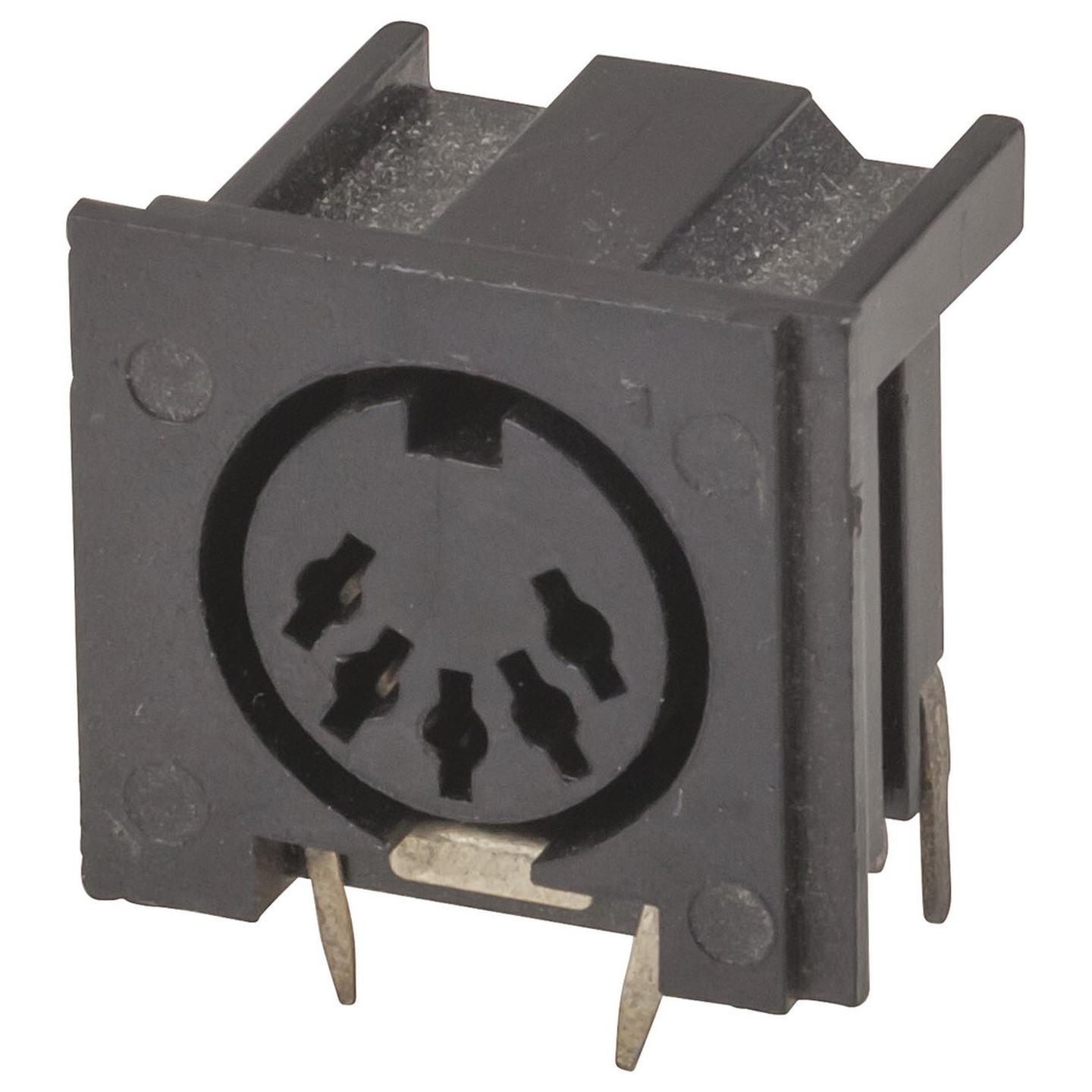 5 Pin RIGHT ANGLE PCB MOUNT DIN Socket