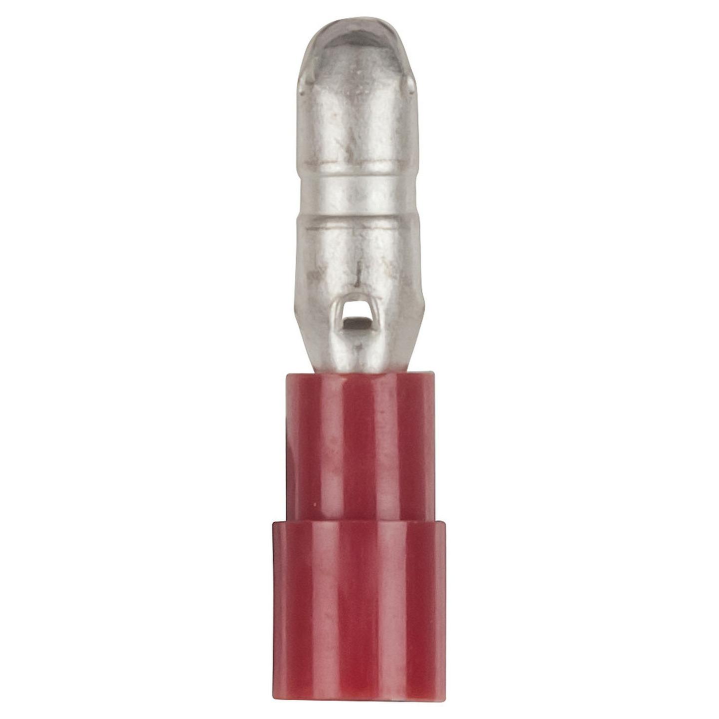 4mm Red Male Bullet Style Crimp Terminal - Pack of 8