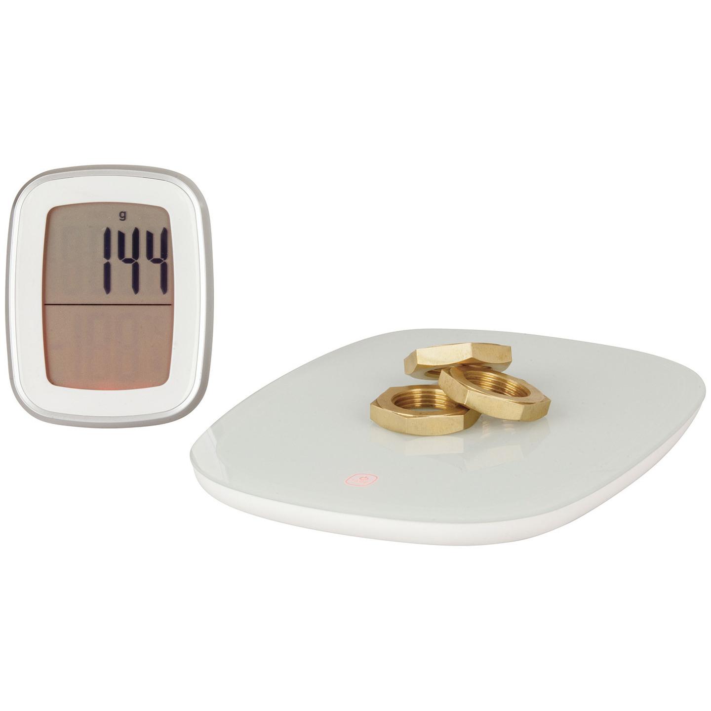 Wireless 5kg Scales with Clock and Thermometer