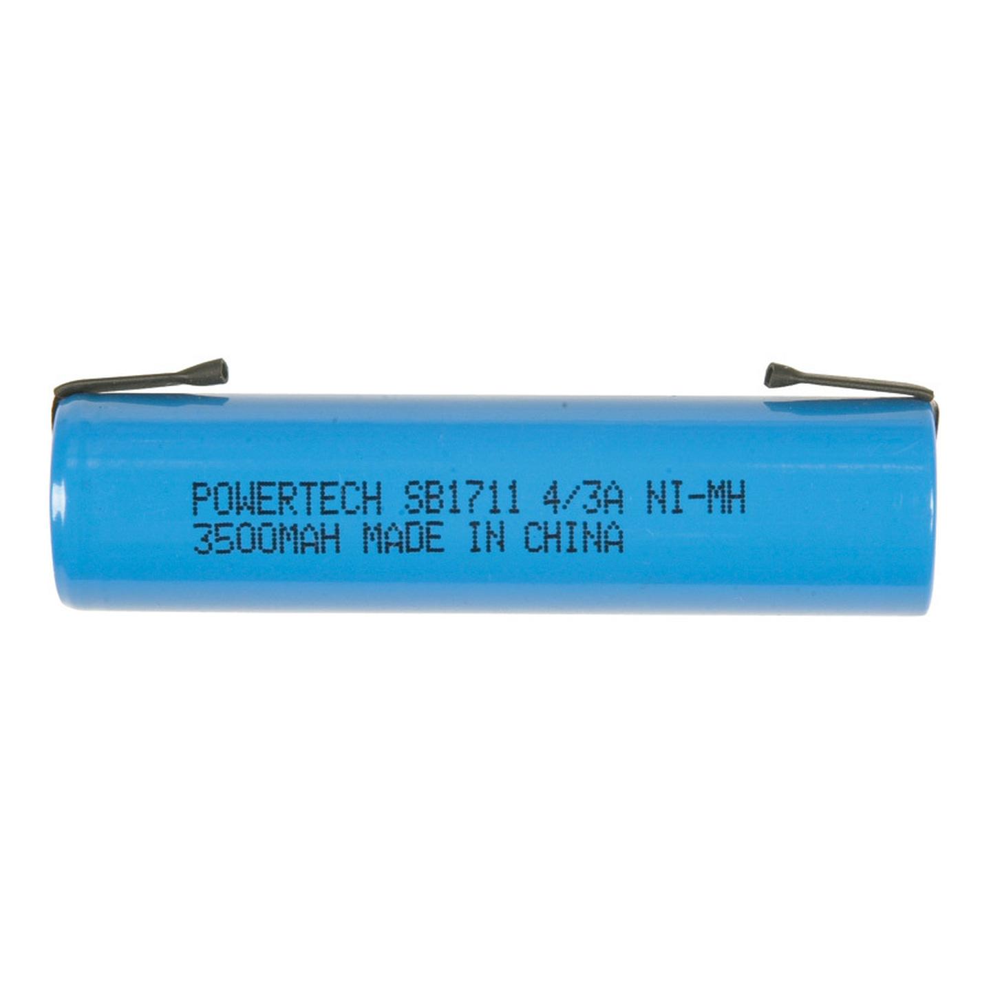1.2V 4/3A 3500mAH Rechargeable Ni-MH Battery - Solder Tag