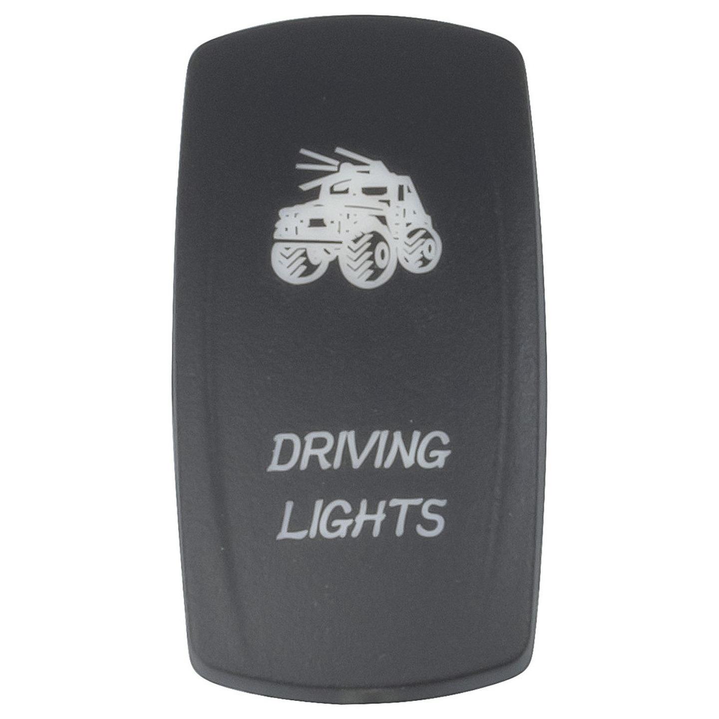 Laser Etched Driving Lights Cover for Illuminated Rocker Switch