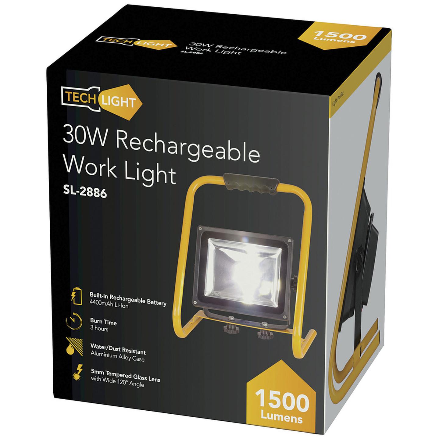 30W 1500 Lumen Rechargeable Work Light