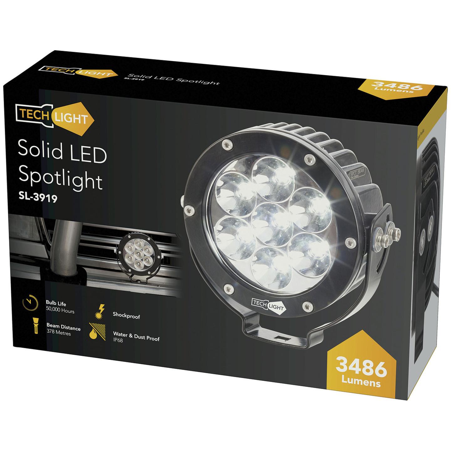 3486 Lumen IP68 Solid LED Spot Light