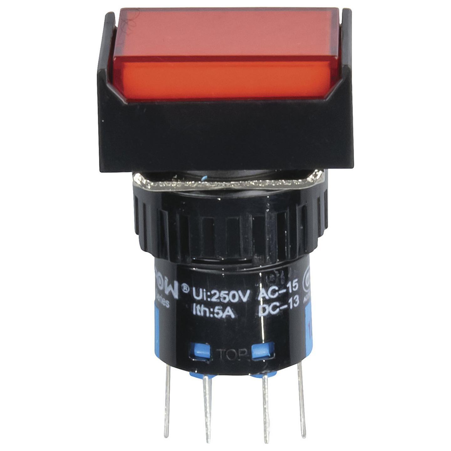 DPDT Illuminated Momentary IP65 Switch Red