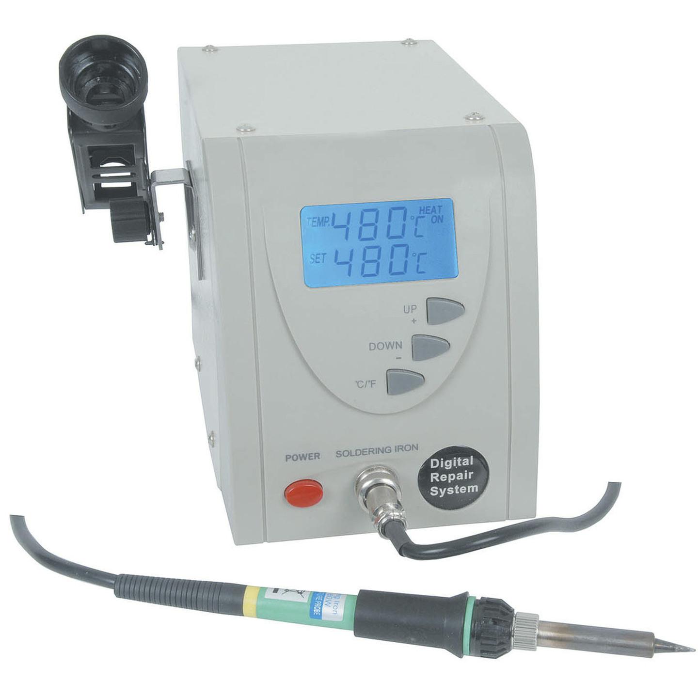 60W ESD Safe Lead-Free Soldering Station with LCD Panel