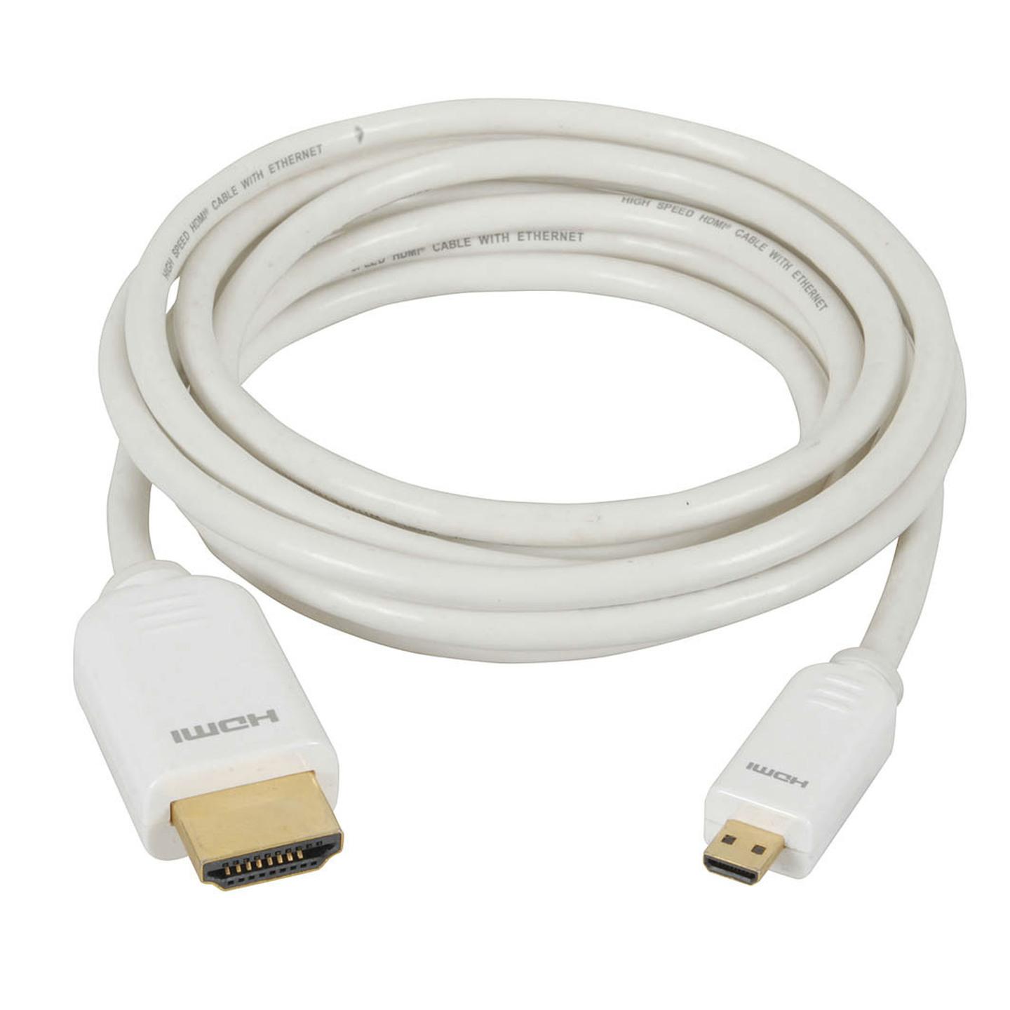 HDMI Type A Plug to Type D Micro Plug Cable 2m
