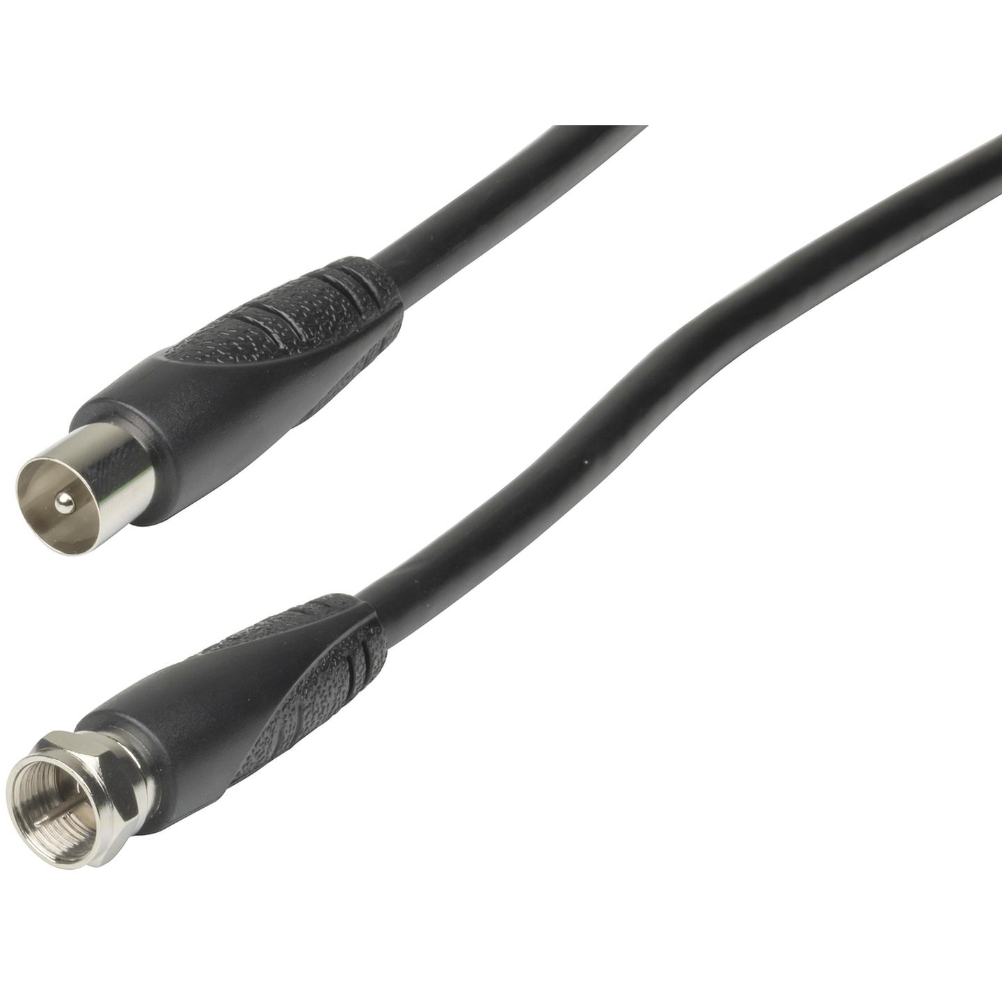 1.5m TV Antenna Cable - F Plug to TV Coaxial Plug