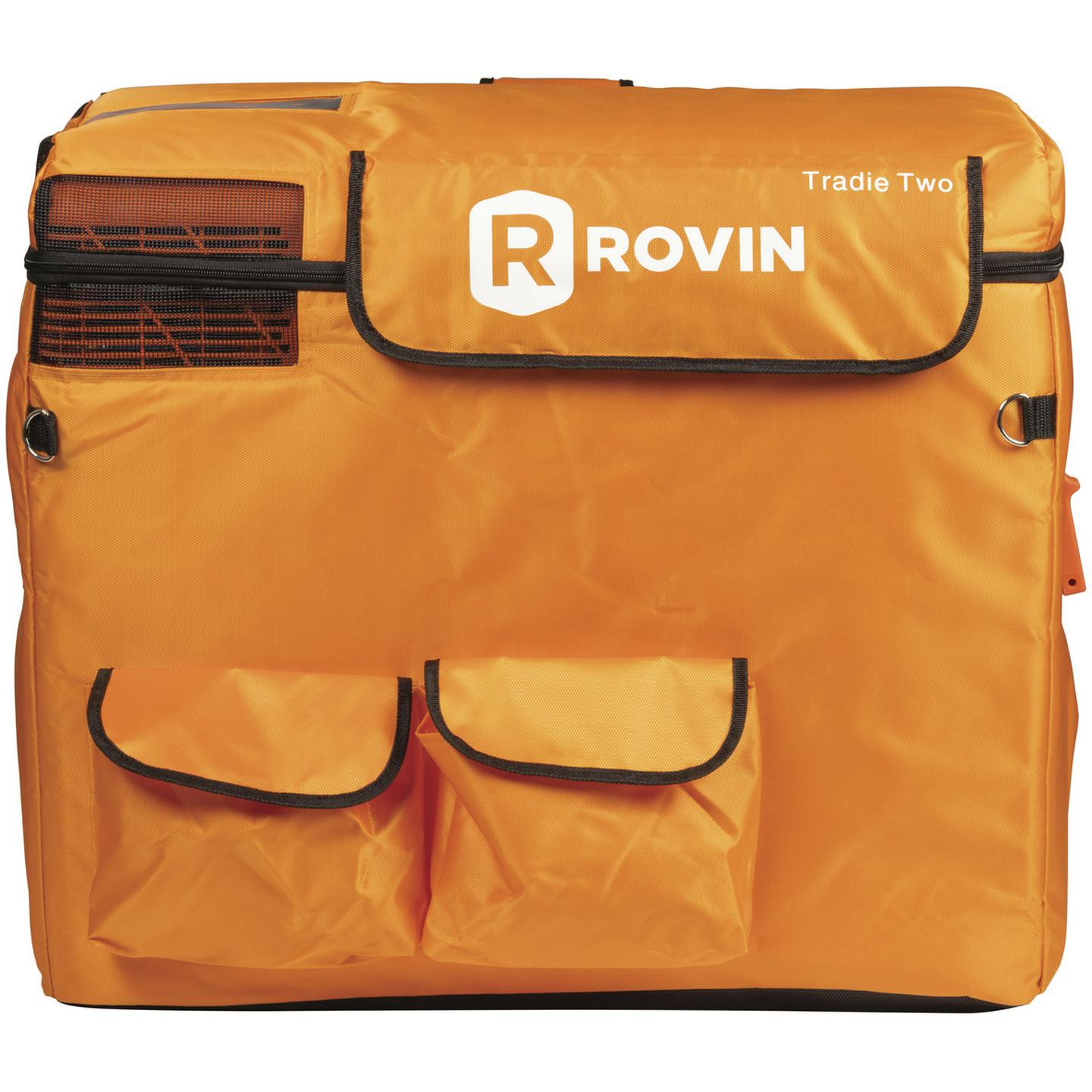 52L Rovin Portable Fridge or Freezer with Handle  Wheels Solar Charger Board Battery Compartment and Cover