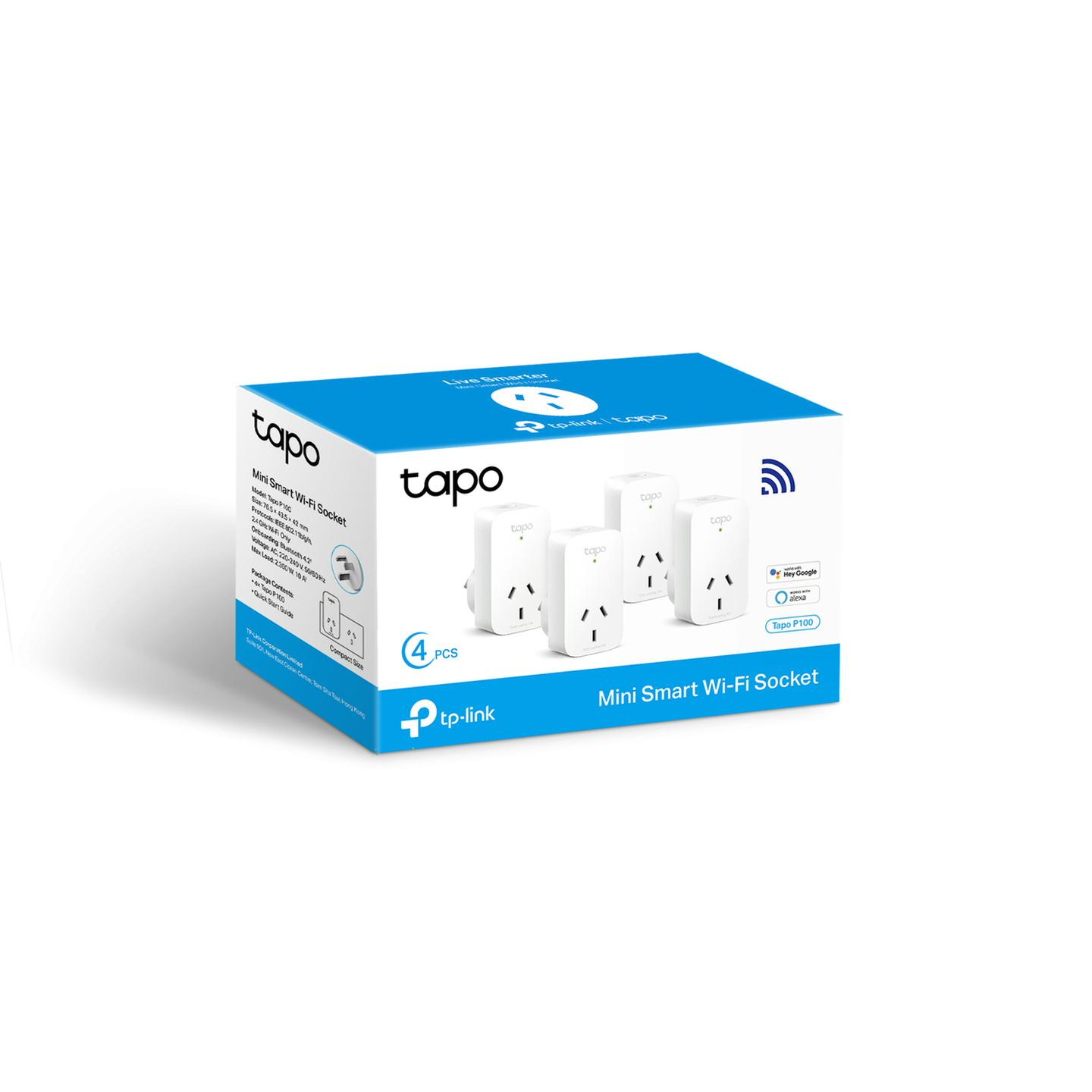 TP-LINK Tapo P100 Smart Plug WIFI 4 Pack