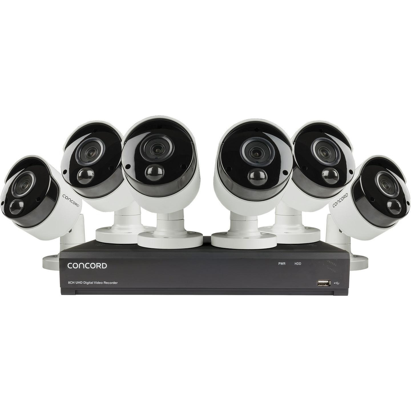 Concord 8 Channel 4K DVR Package - 6x4K Cameras