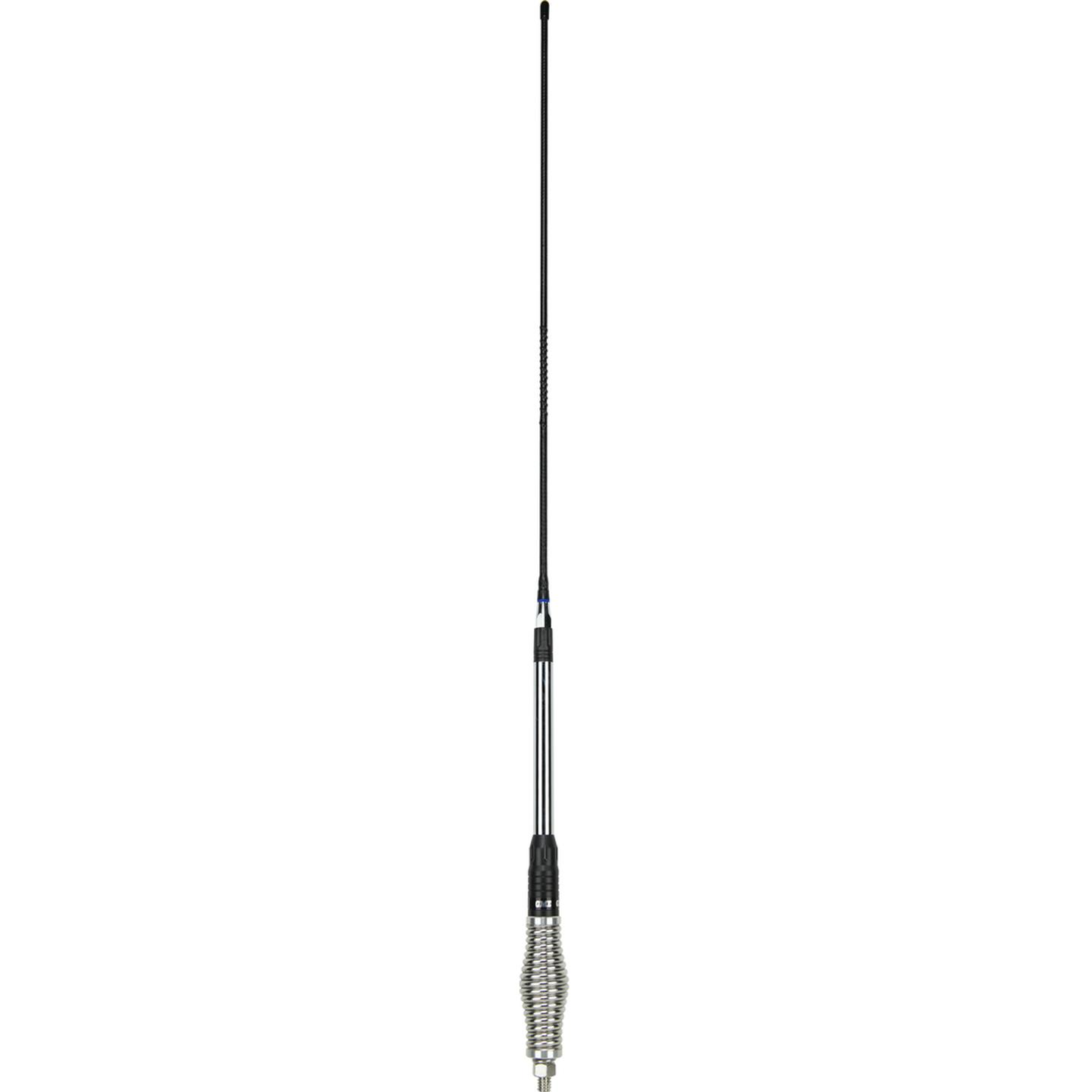 GME 640mm Elevated Feed Base AS002 Spring Fibreglass Colinear Antenna 6.6dBi Gain - Black