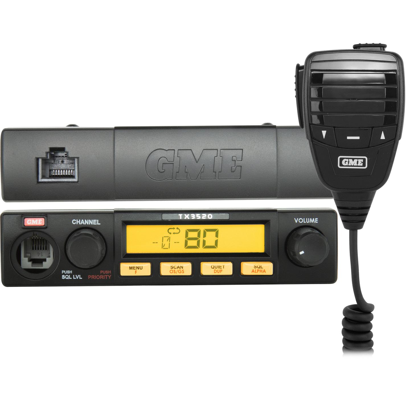 GME 5 Watt Compact Remote Head UHF CB Radio with ScanSuite