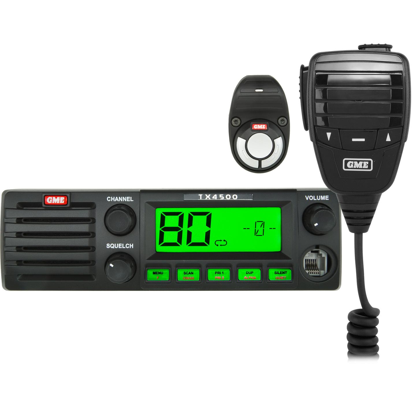 GME 5 Watt DIN Mount UHF CB Radio with Wireless PTT and ScanSuite
