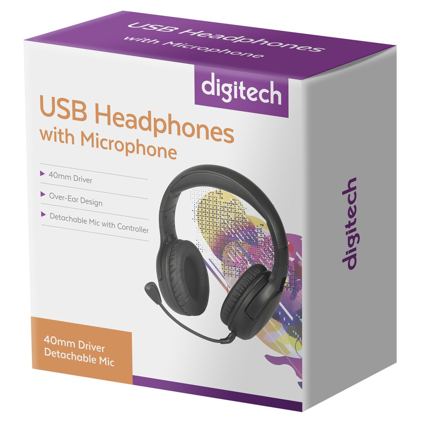 Digitech USB Headphones with Microphone