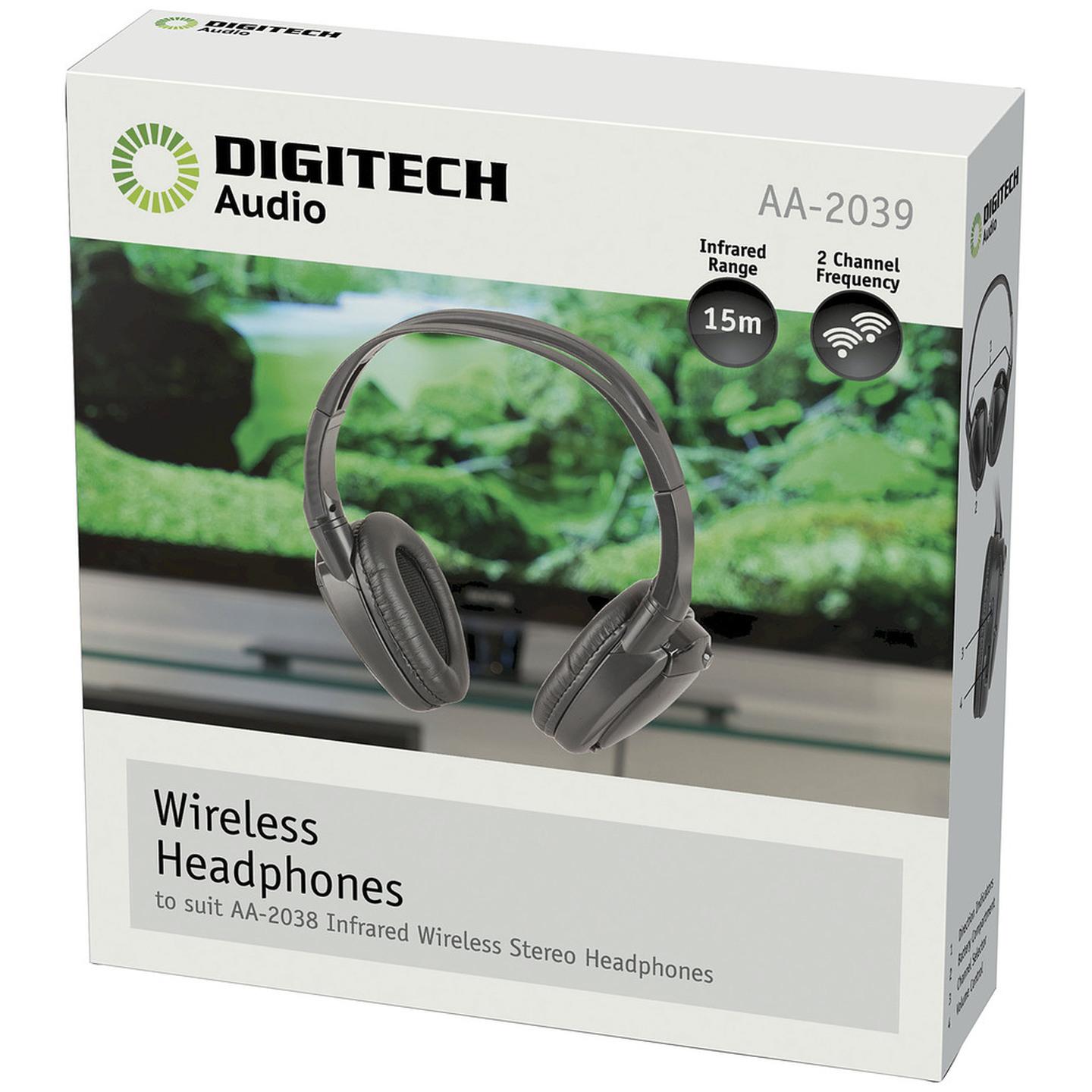 Wireless Infrared Headphones to suit AA-2038