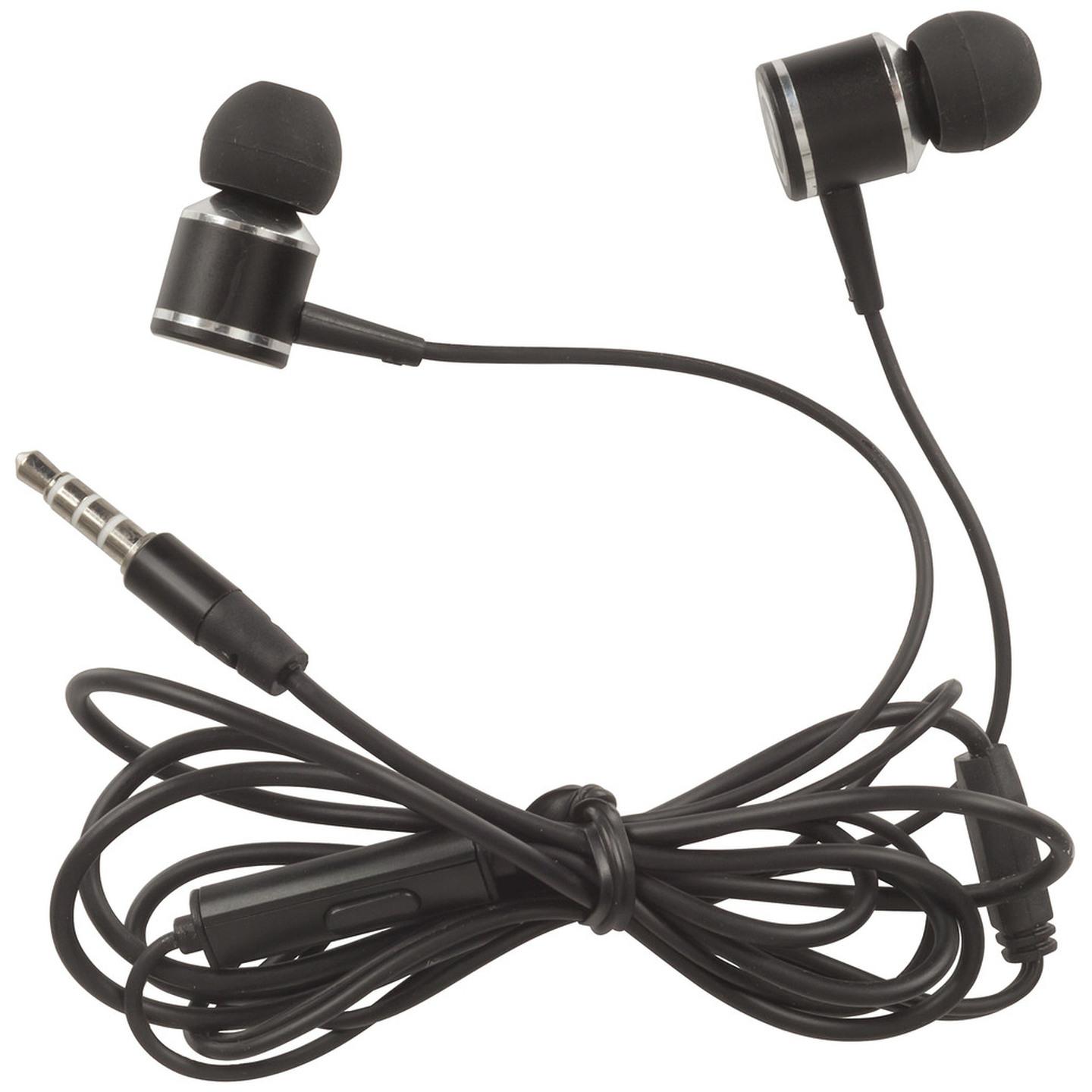 Digitech Aluminium Stereo Earphones with Microphone and Volume Control