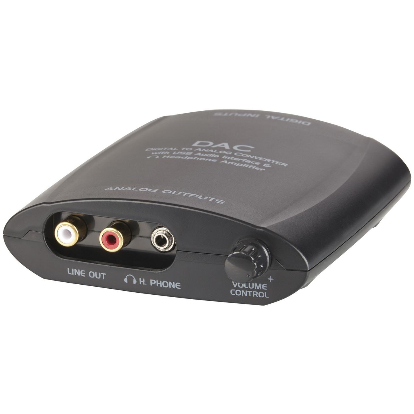 High Definition Audio Digital-to-Analog Converter with USB Interface and Headphone Jack