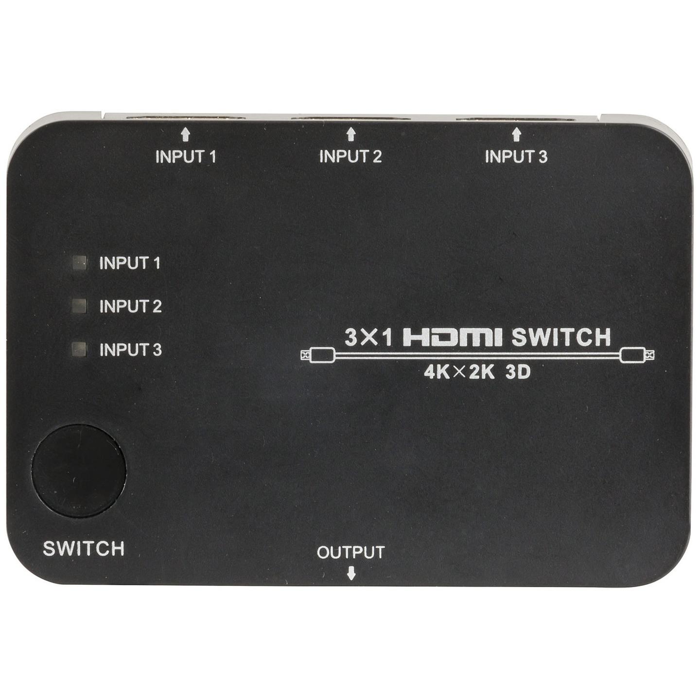 Digitech 3 Input HDMI Switcher with Remote Control