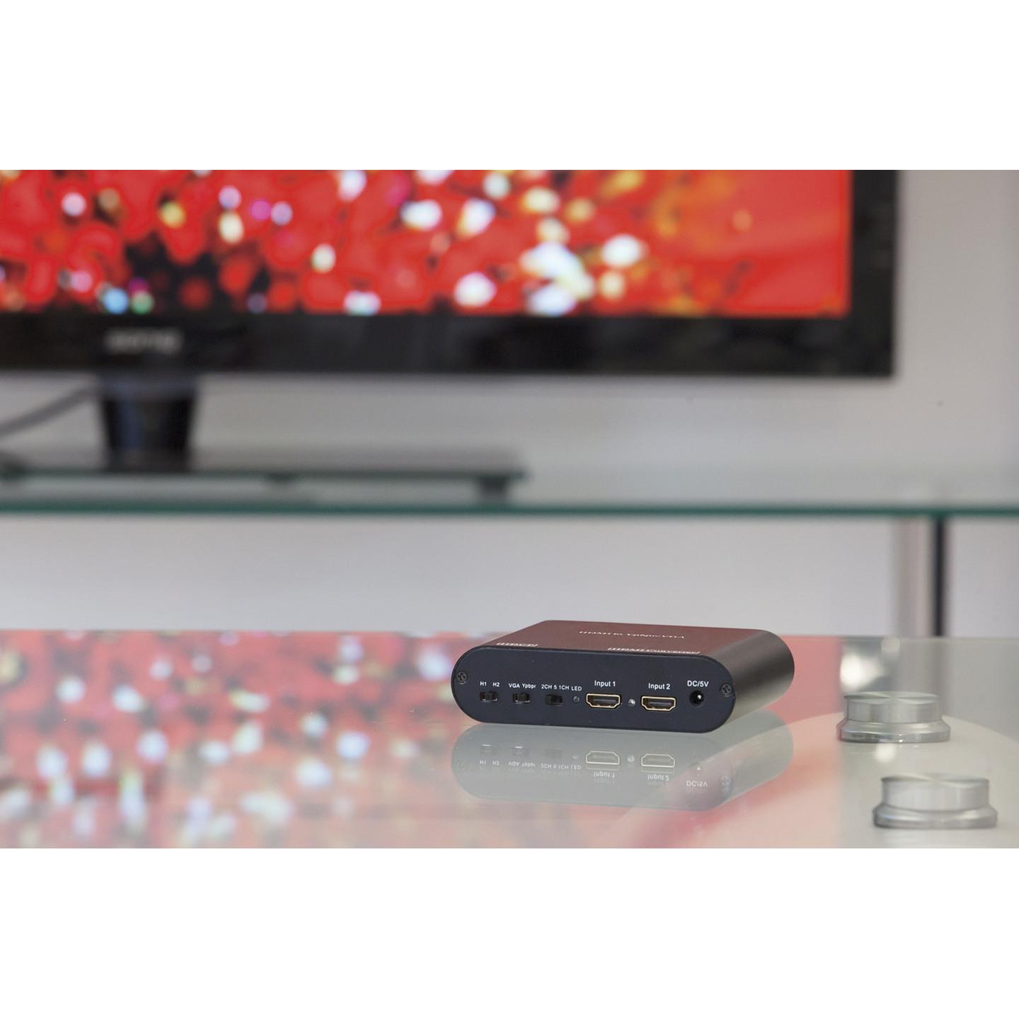  2 x HDMI to VGA/Component & Analogue/Digital Audio Converter