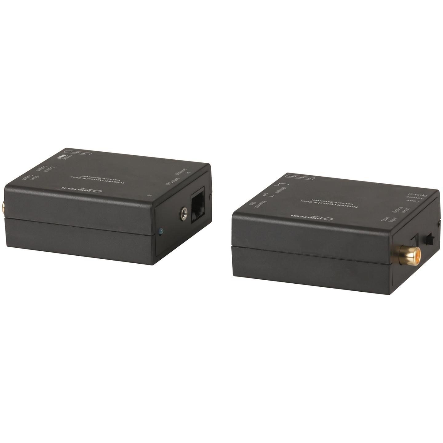 TOSLINK & Coax Audio Cat5e/6 Extender with Infrared