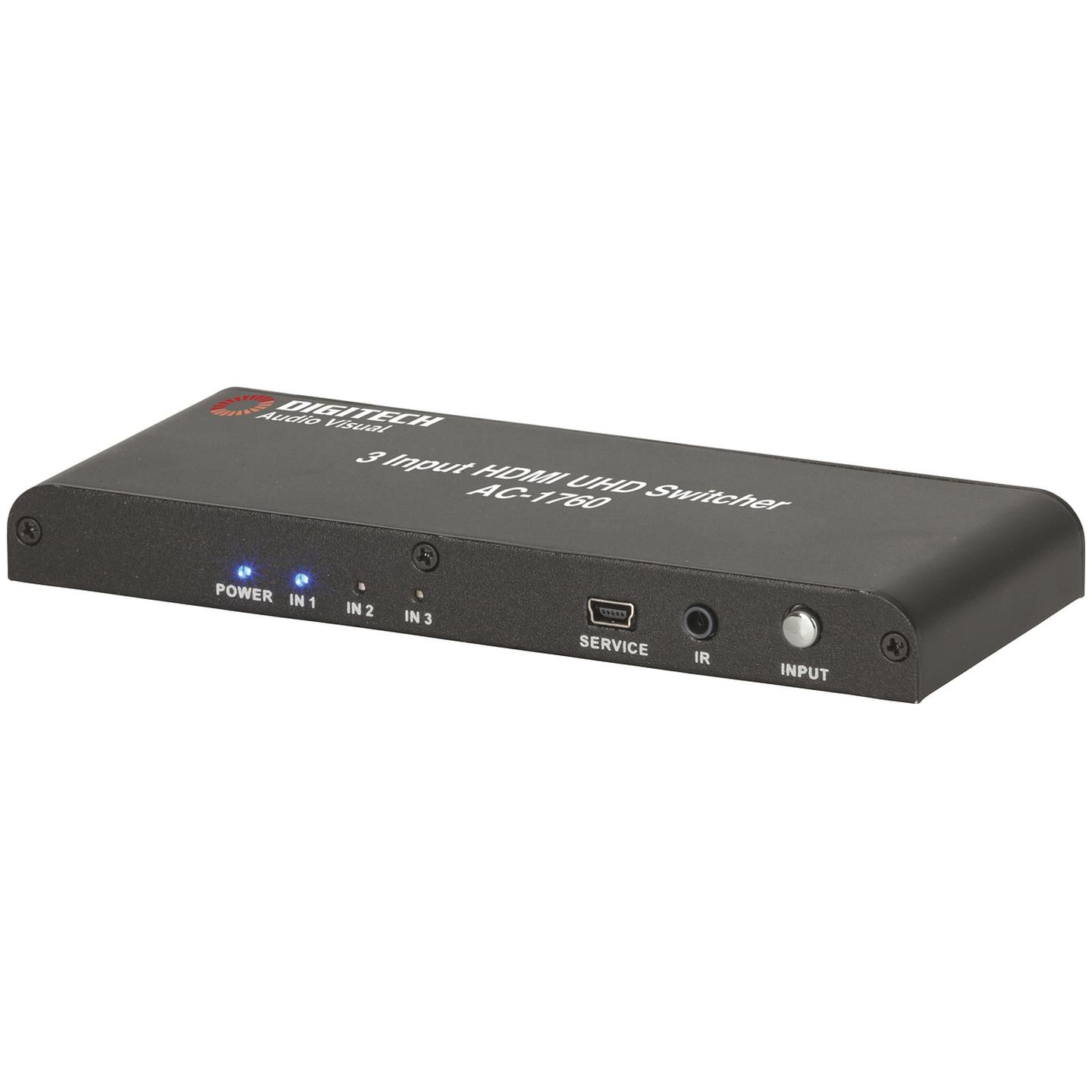3 Way HDMI 2.0 Switcher with Remote