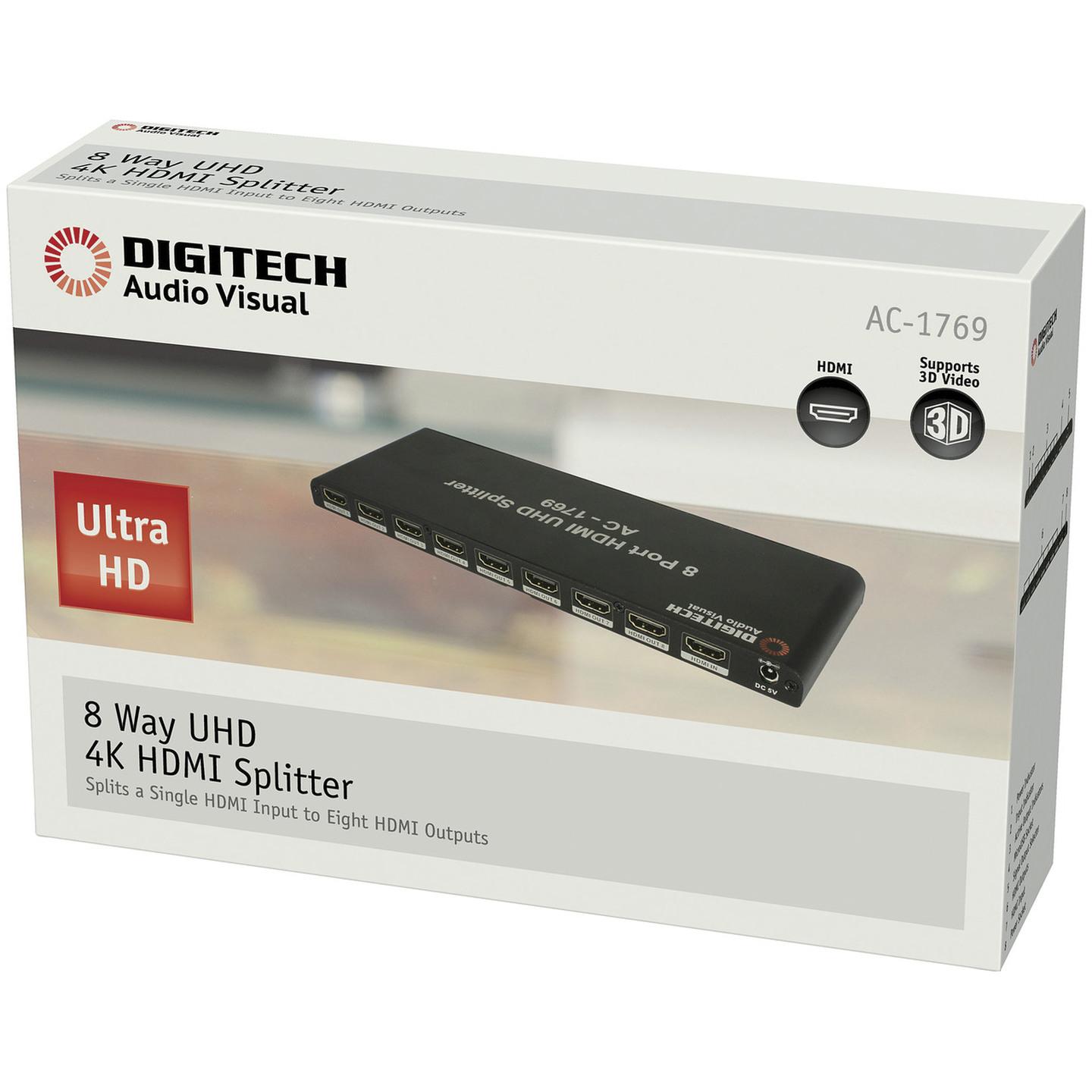 8 Way UHD 4K HDMI Splitter