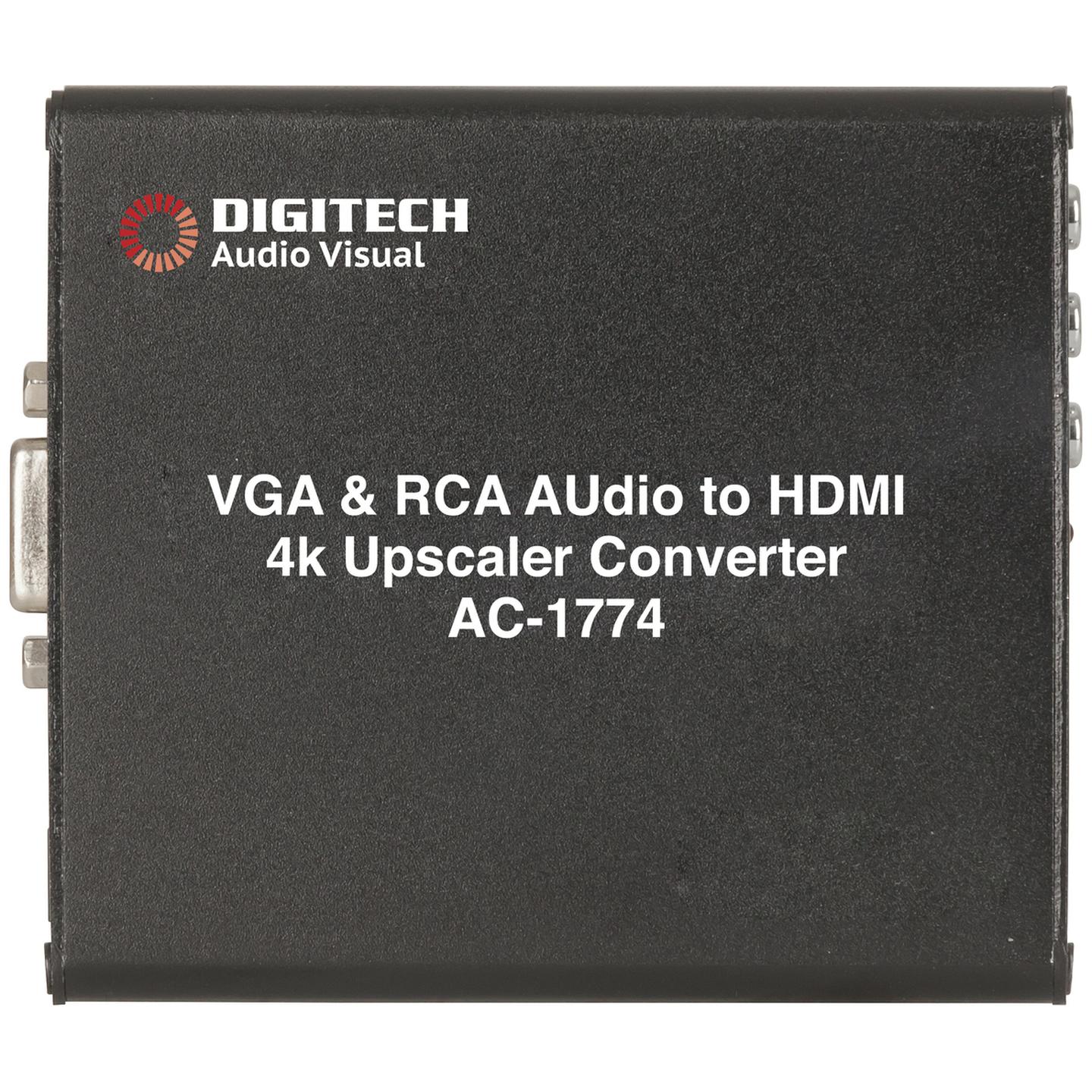 VGA and RCA Audio to HDMI 2.0 4K Upscaler Converter