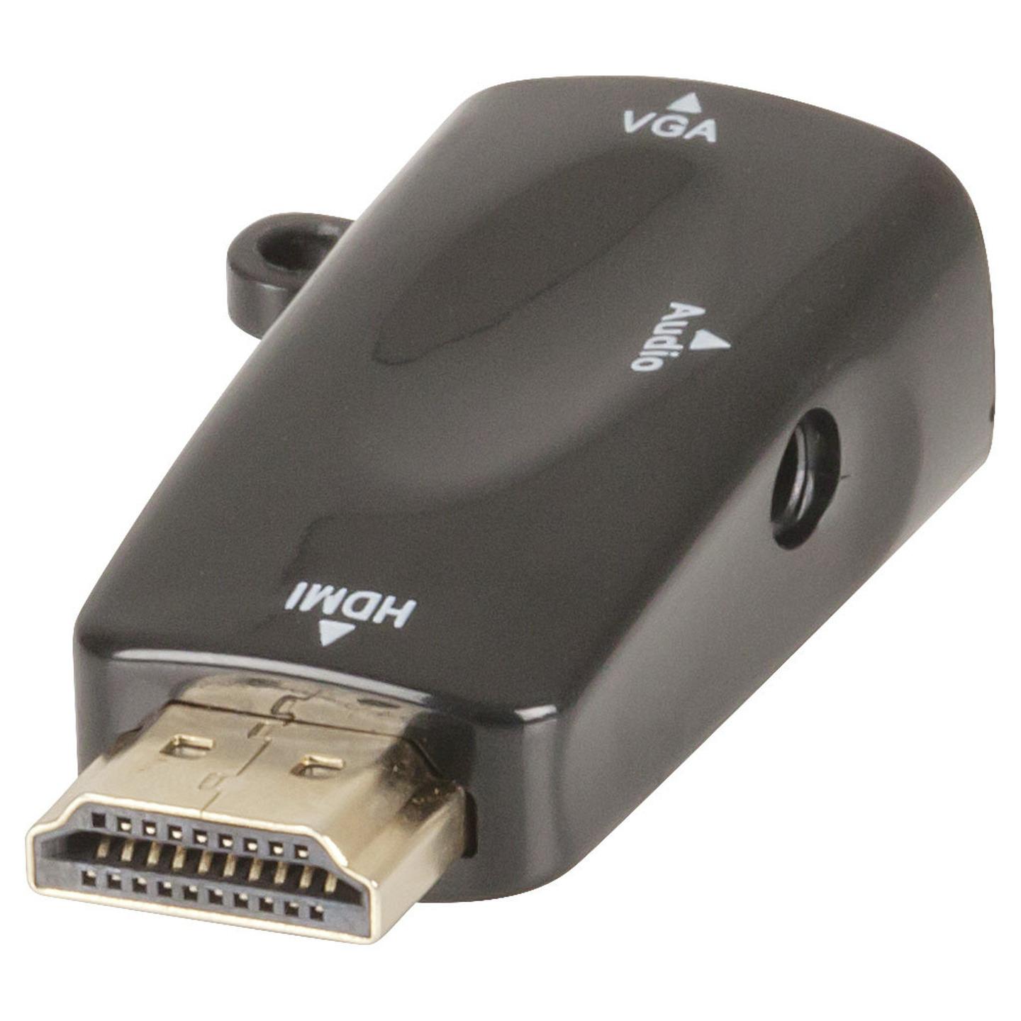 Compact HDMI to VGA & Stereo Audio Converter