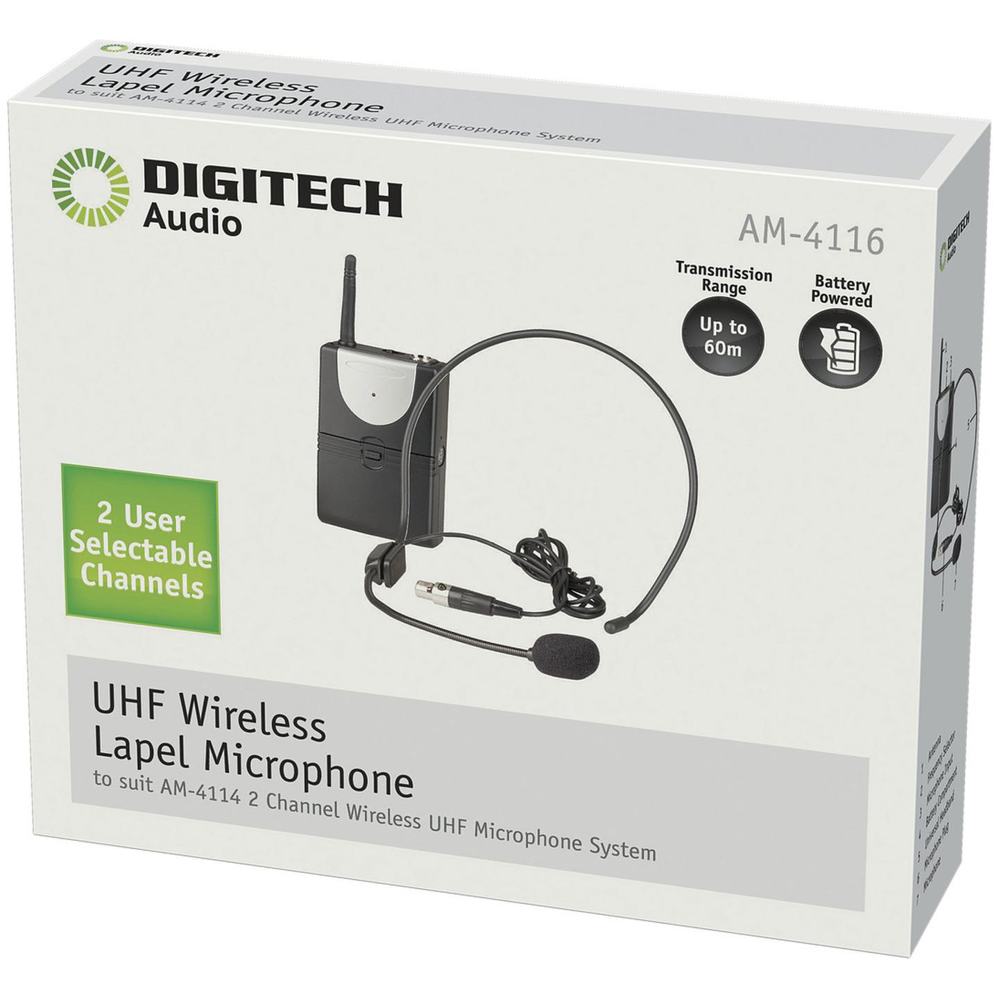 Digitech Channel A UHF Headband Microphone for AM4132 or AM4114
