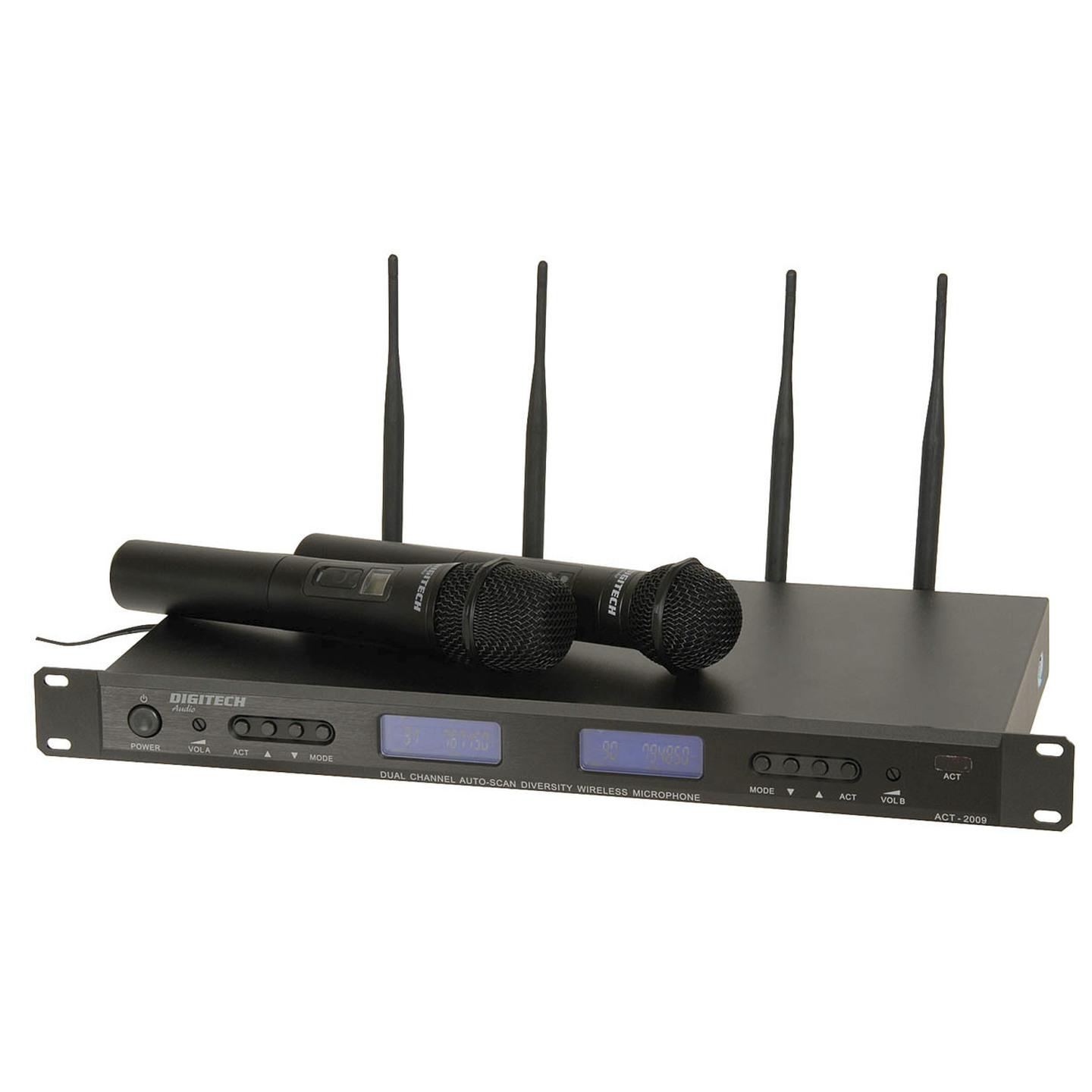 Dual Channel UHF Autoscan Diversity Wireless Microphone