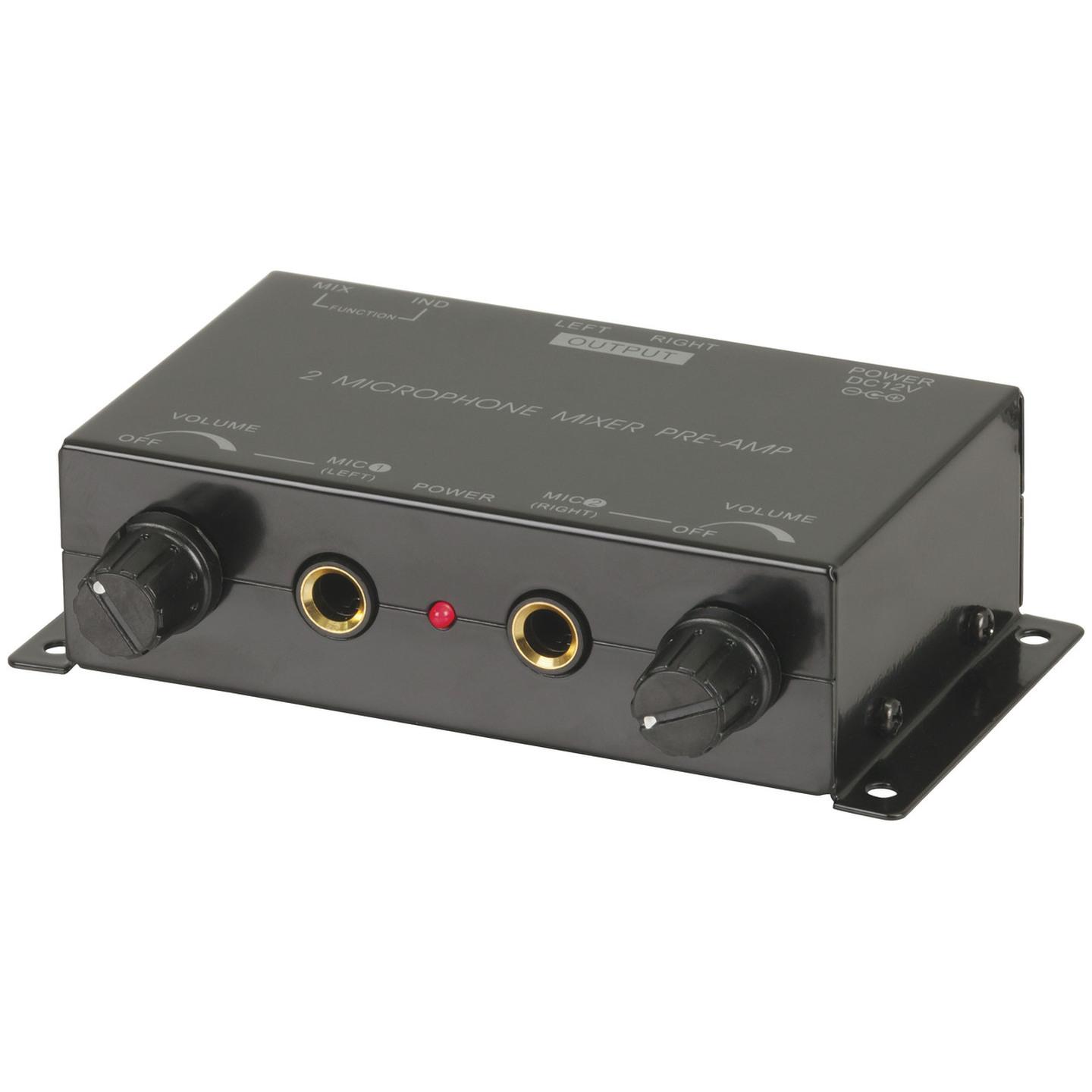 2 Channel Mixer with Microphone Preamp