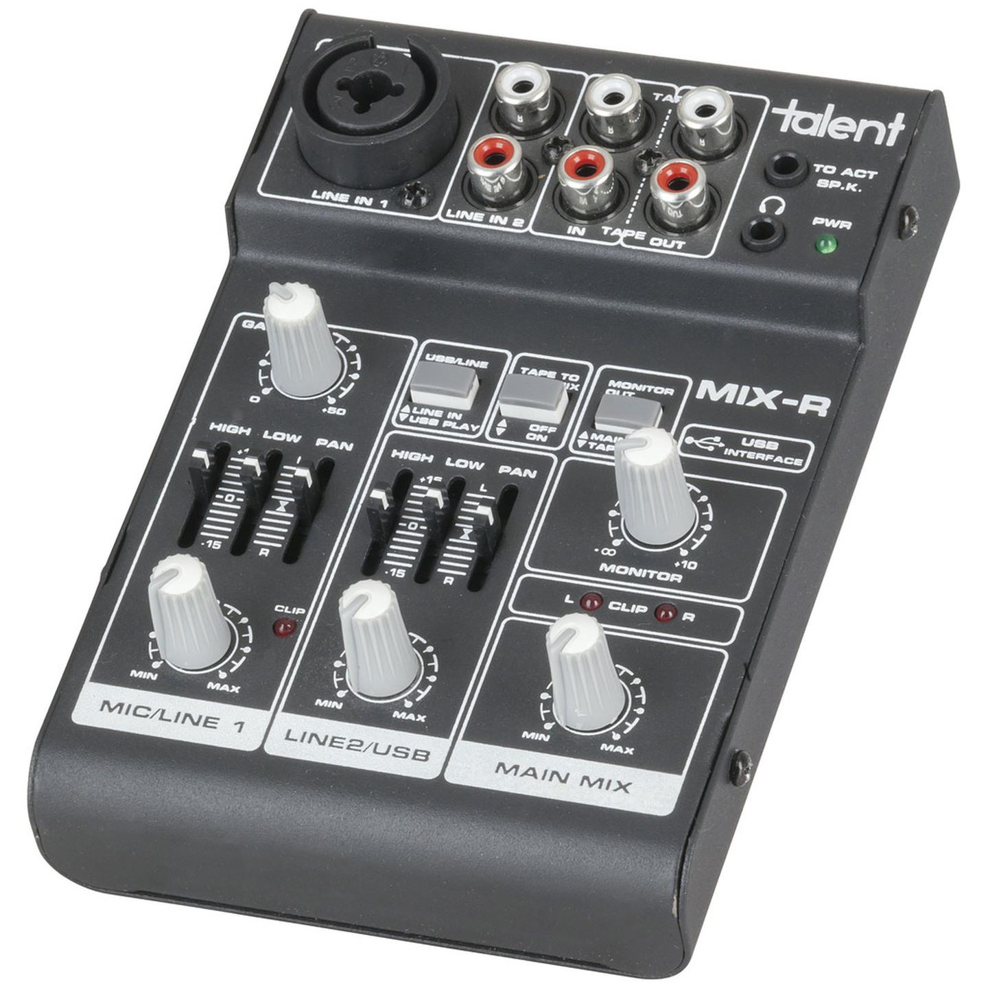 Mini 3 Channel Mixer with USB Interface